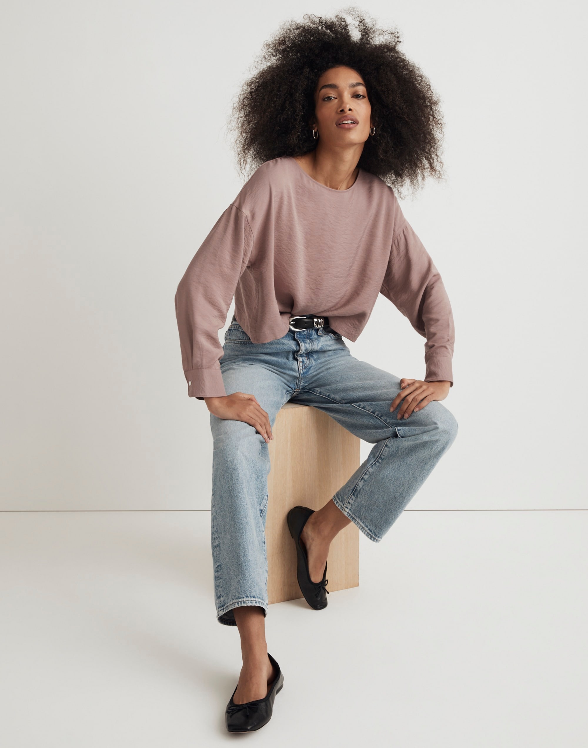 Relaxed Tulip-Back Top | Madewell