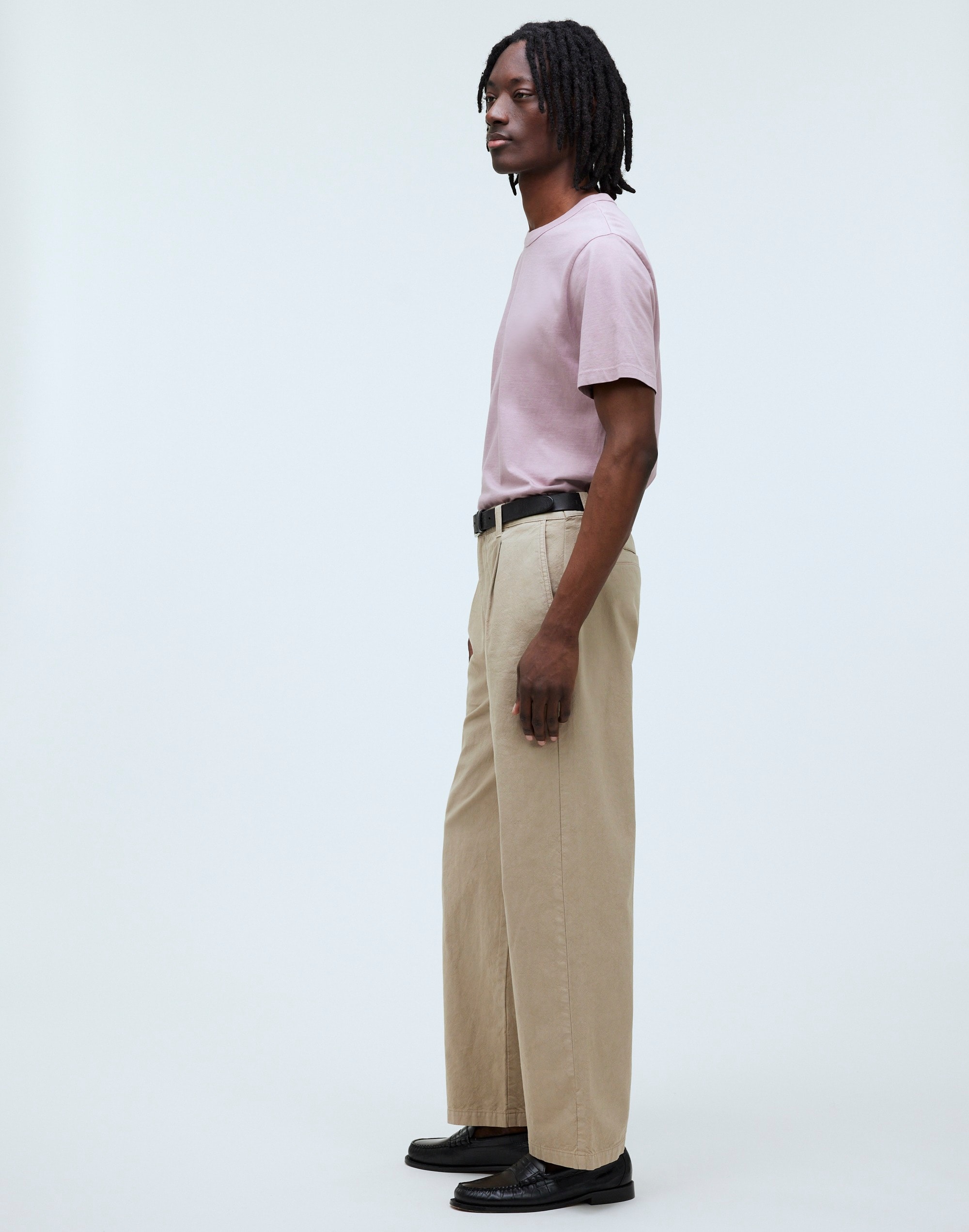 Cotton-Hemp Blend Pleated Trousers | Madewell