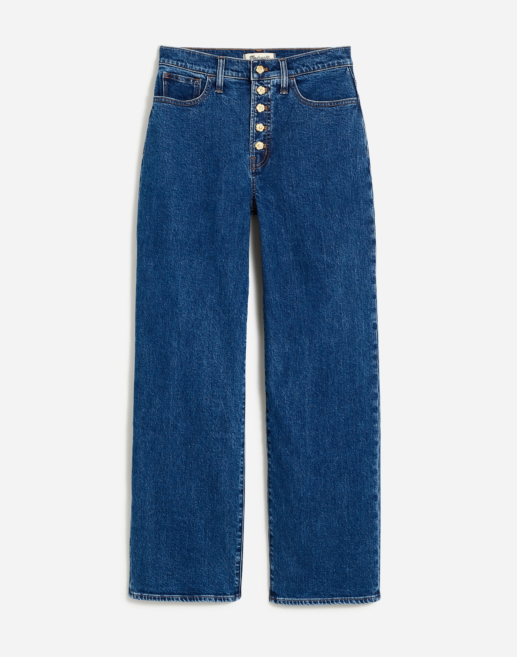 The Perfect Vintage Wide-Leg Crop Jean Marbern Wash: Button-Front Edition