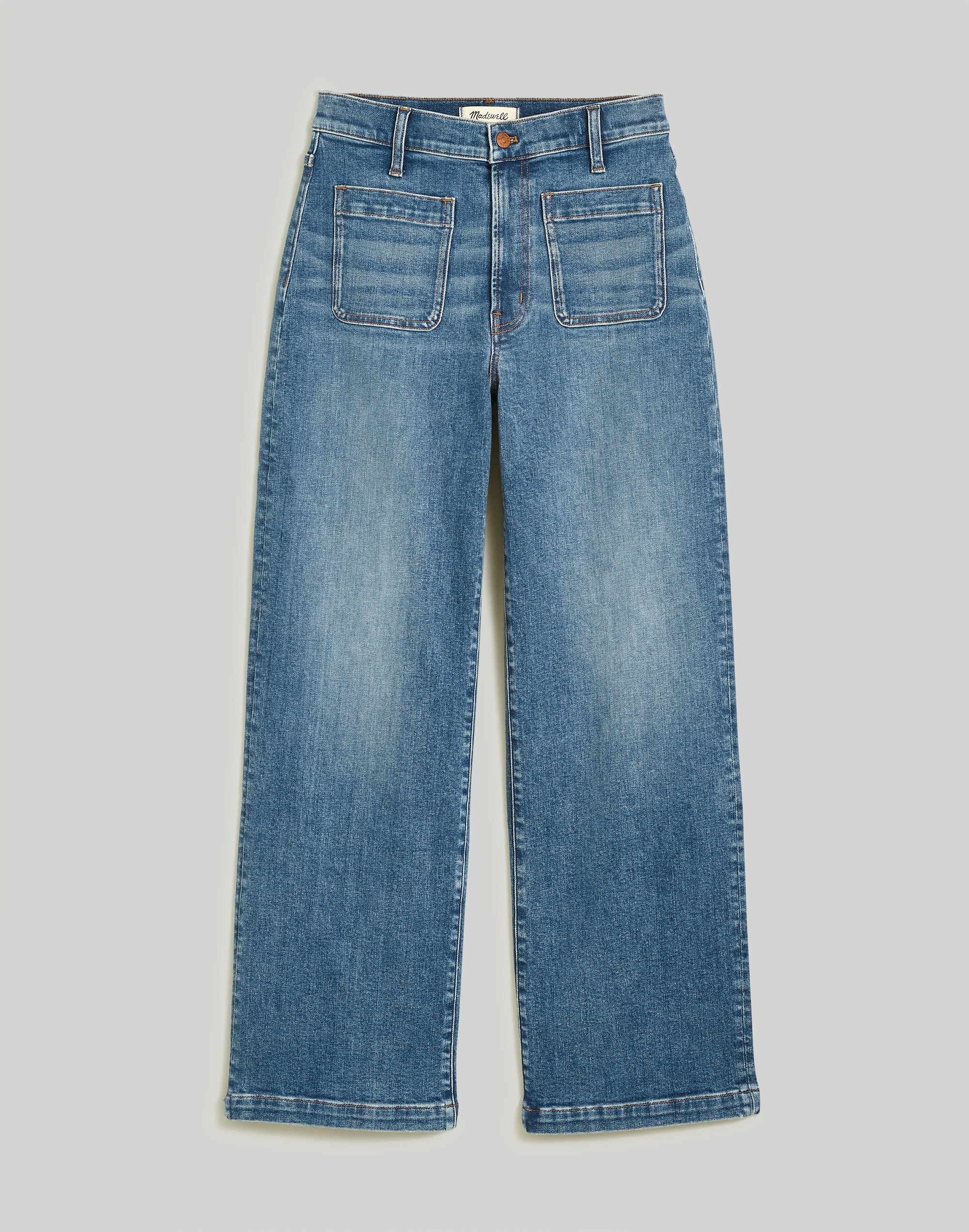 The Perfect Vintage Wide-Leg Crop Jean in Orono Wash: Pocket Edition