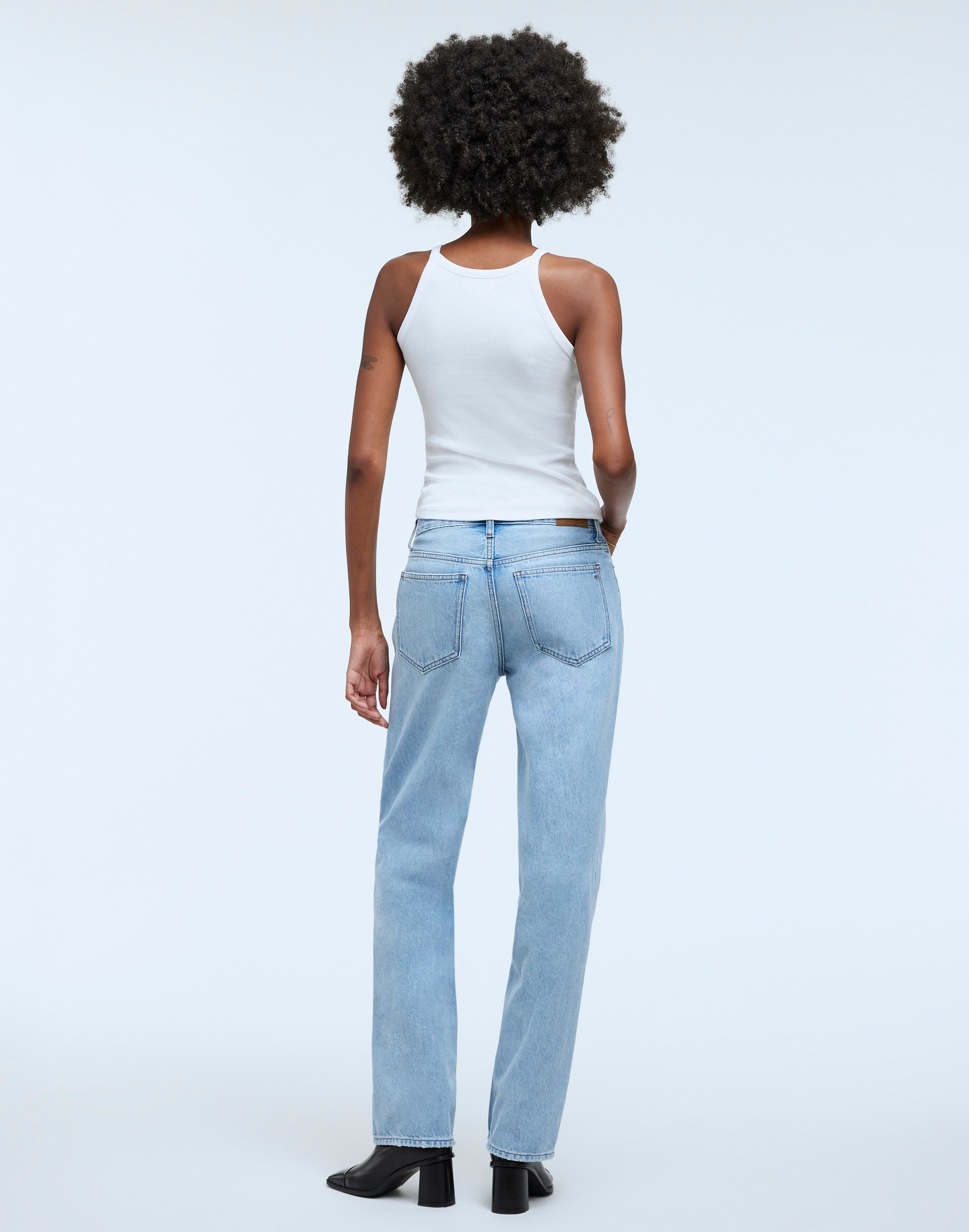 Low-Slung Straight Jeans Sevilla Wash: Cross-Tab Edition