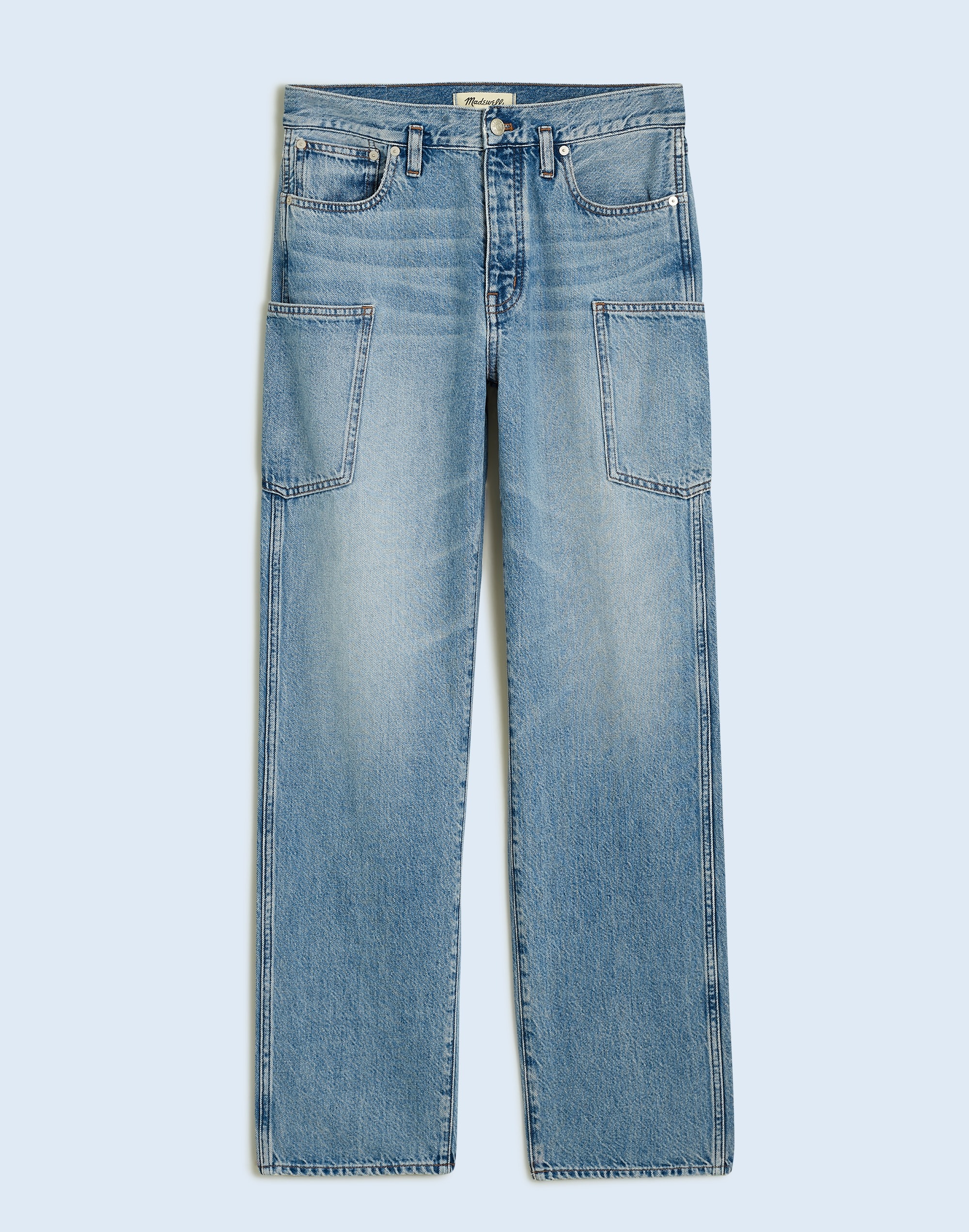 Low-Slung Straight Jeans Hillswick Wash: Pocket Edition