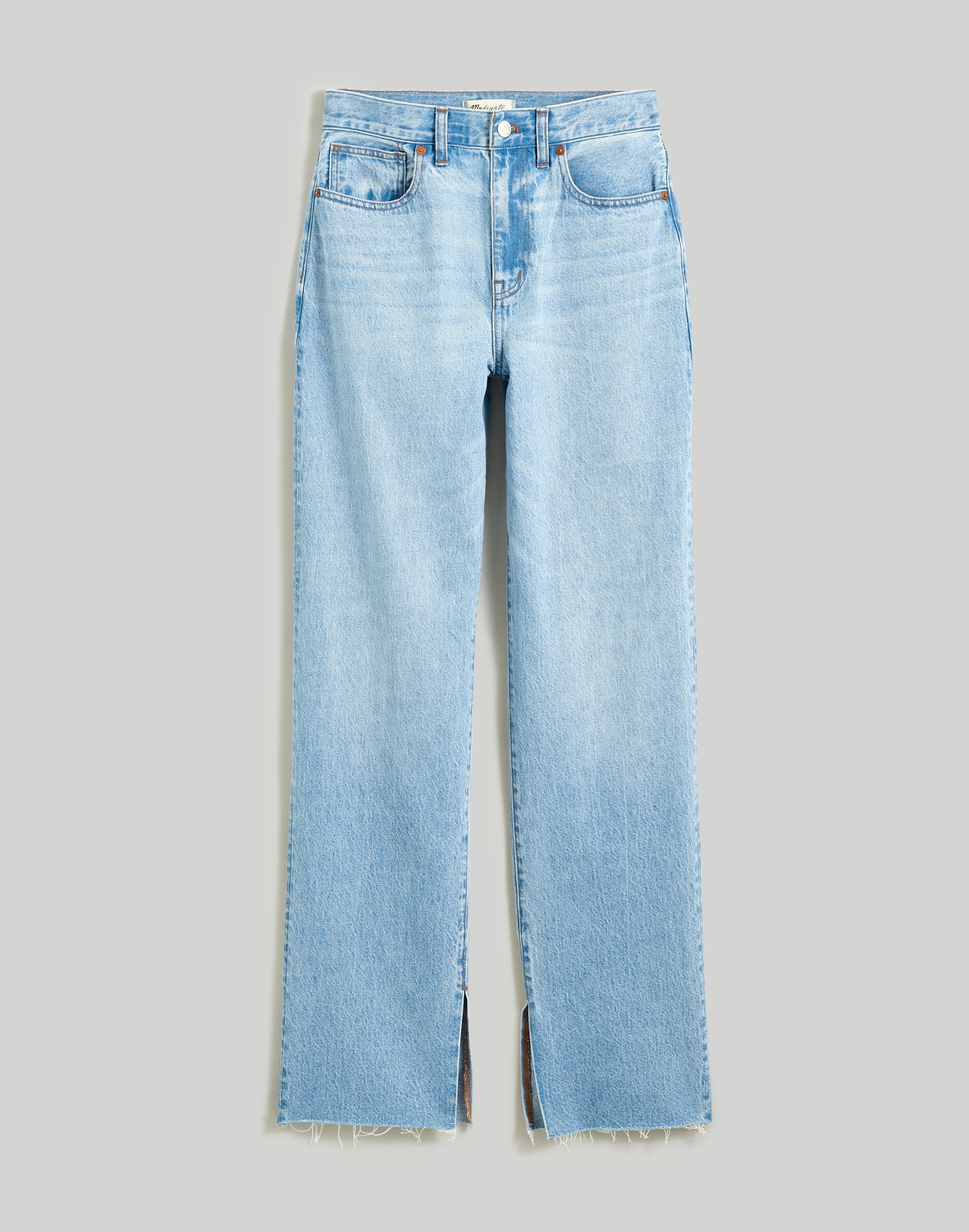 Baggy Straight Jeans Seebald Wash: Raw-Hem Edition