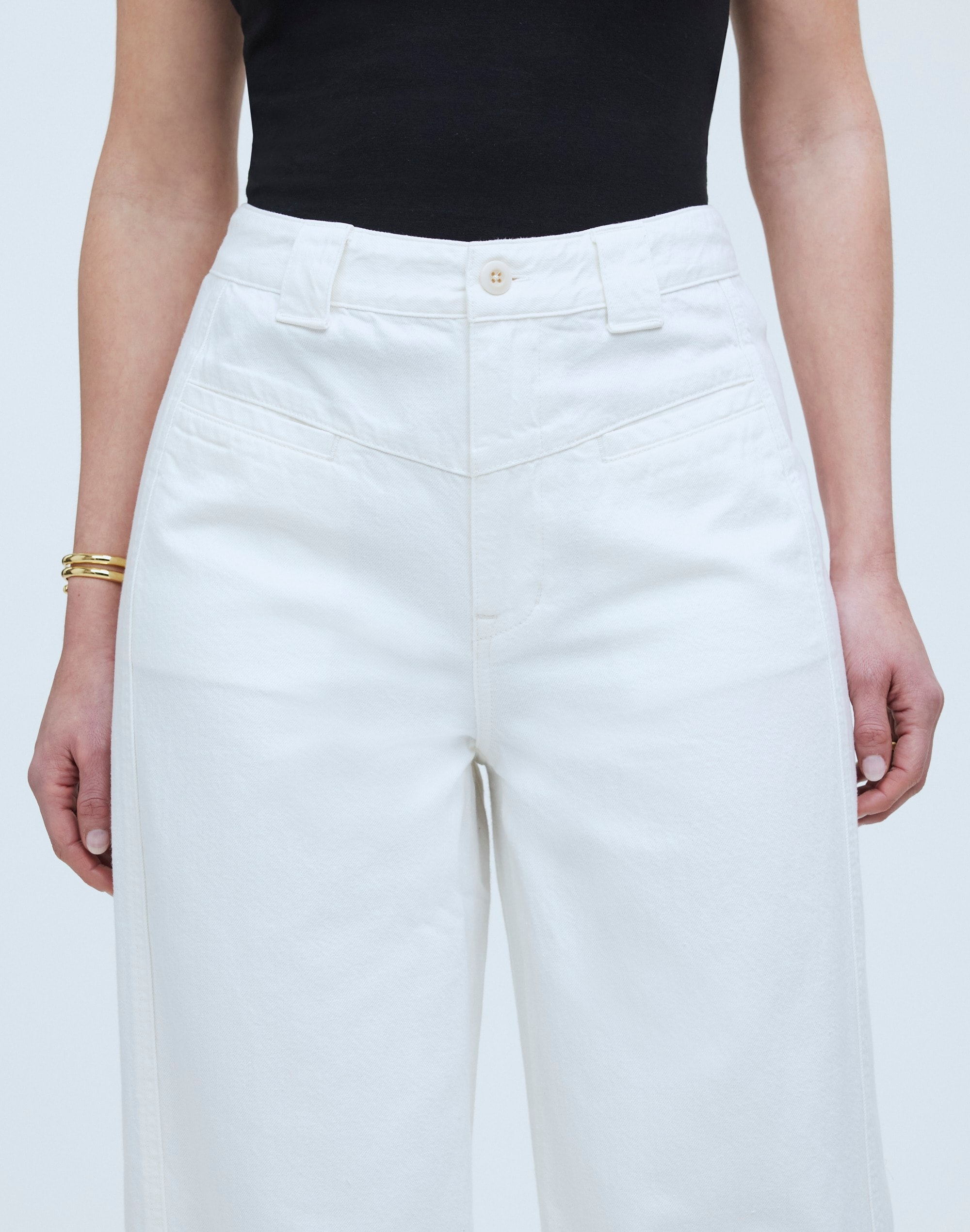 Curvy Superwide-Leg Jeans Tile White: Pocket Edition