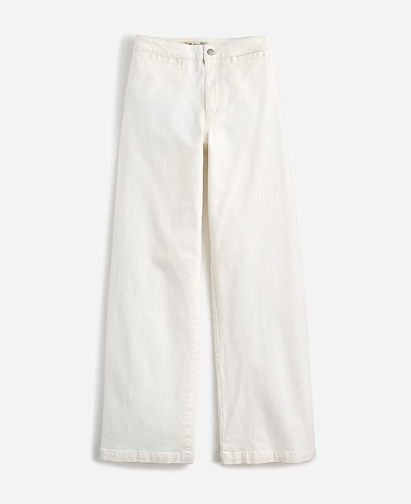The Curvy Emmett Wide-Leg Jean in Tile White: Welt Pocket Edition