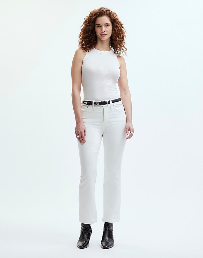 Pure Love Cropped Jeggings in White