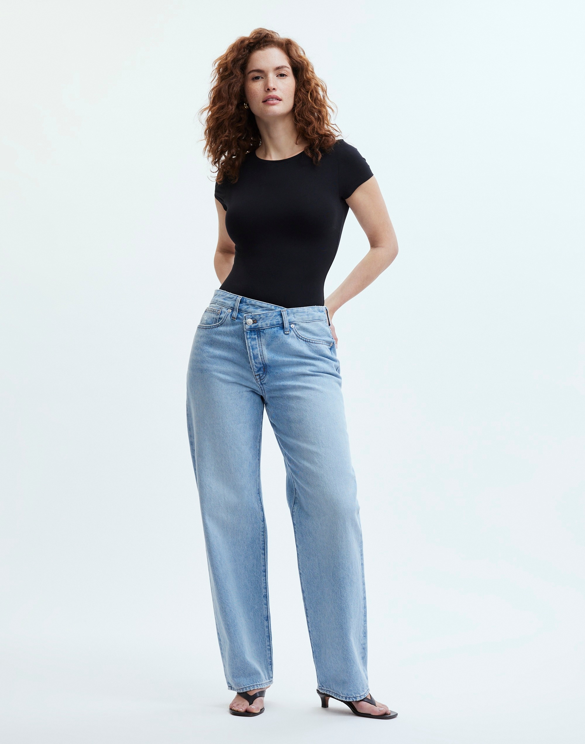 Curvy Low-Slung Straight Jeans Sevilla Wash: Cross-Tab Edition
