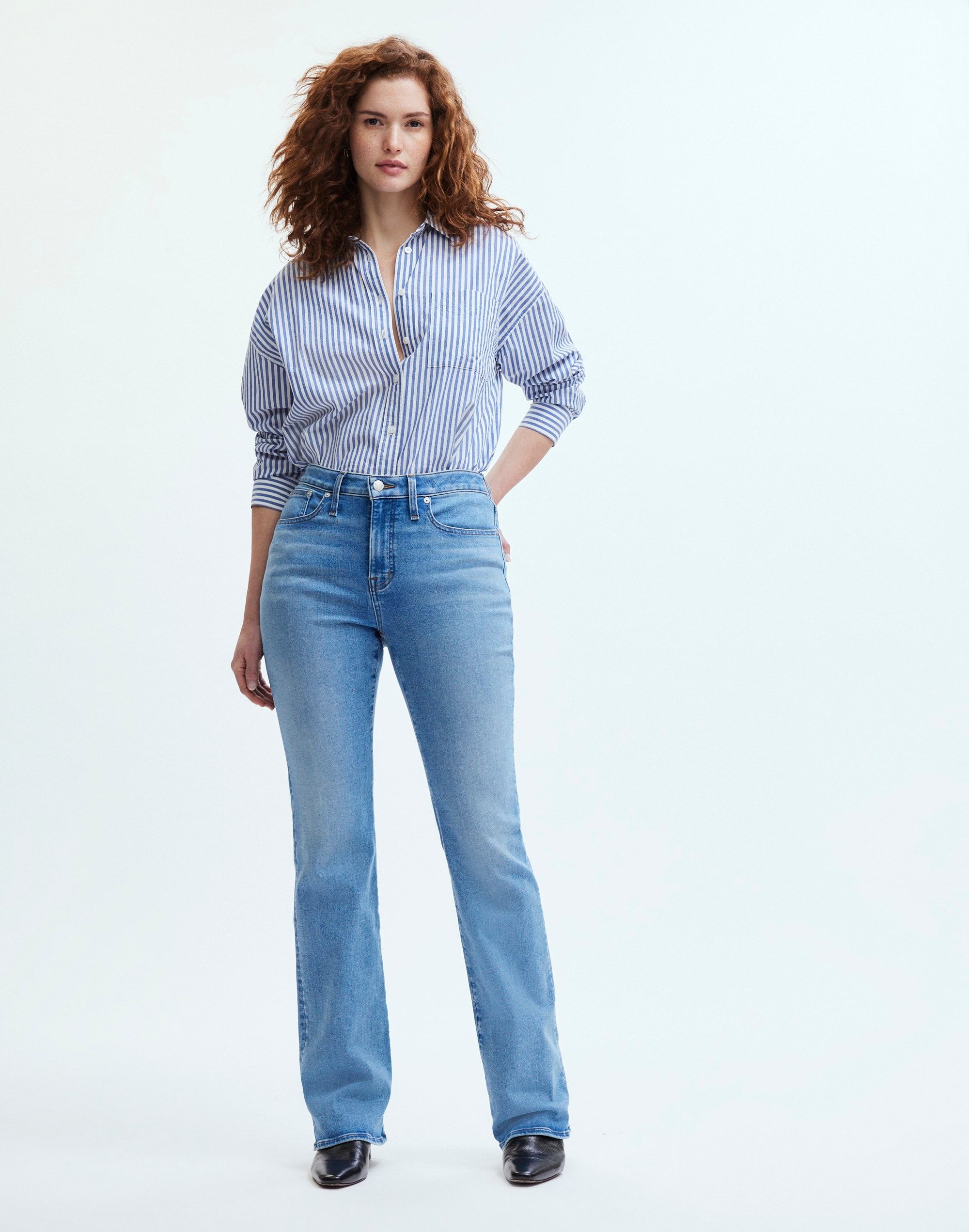 Curvy Kick Out Full-Length Jeans Merrigan Wash