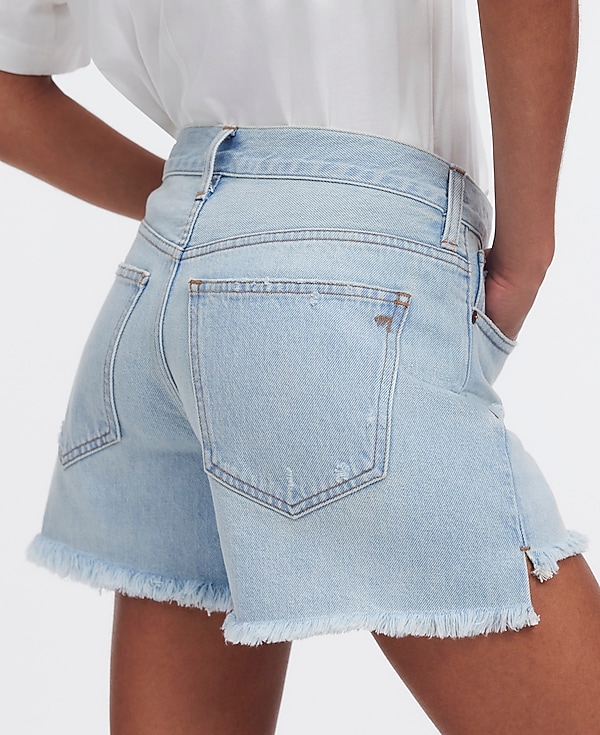Relaxed Mid-Length Denim Shorts in Wengler Wash: Step-Hem Edition