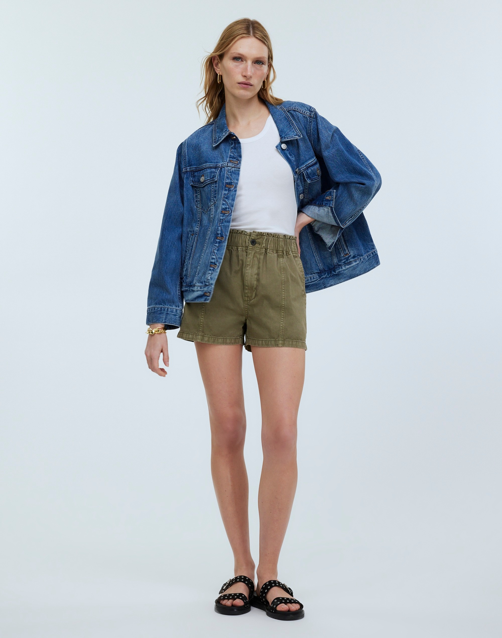 Pull-On Paperbag Shorts: Garment-Dyed Edition