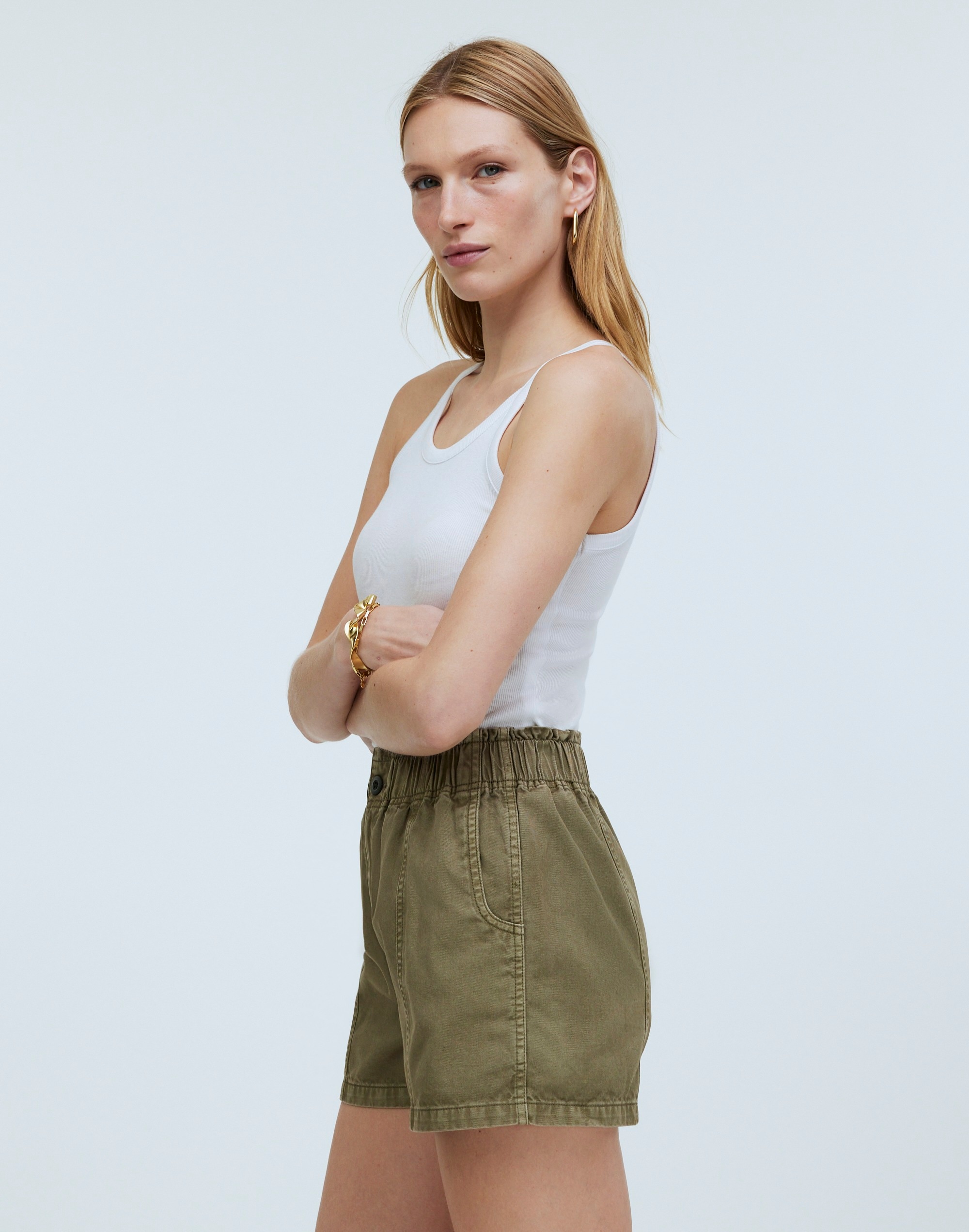 Pull-On Paperbag Shorts: Garment-Dyed Edition | Madewell