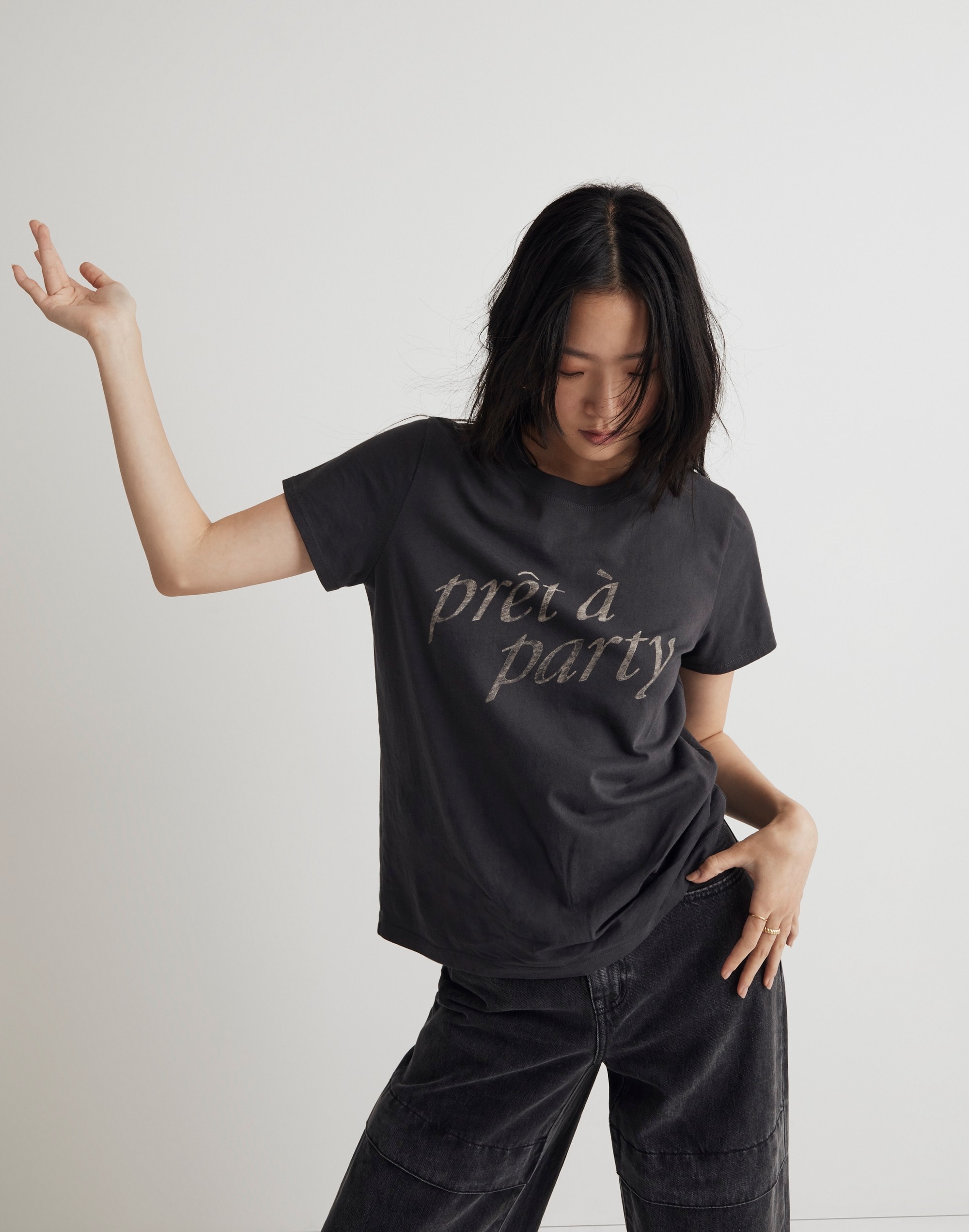 Pret a Party Graphic Softfade Cotton Crewneck Relaxed Tee