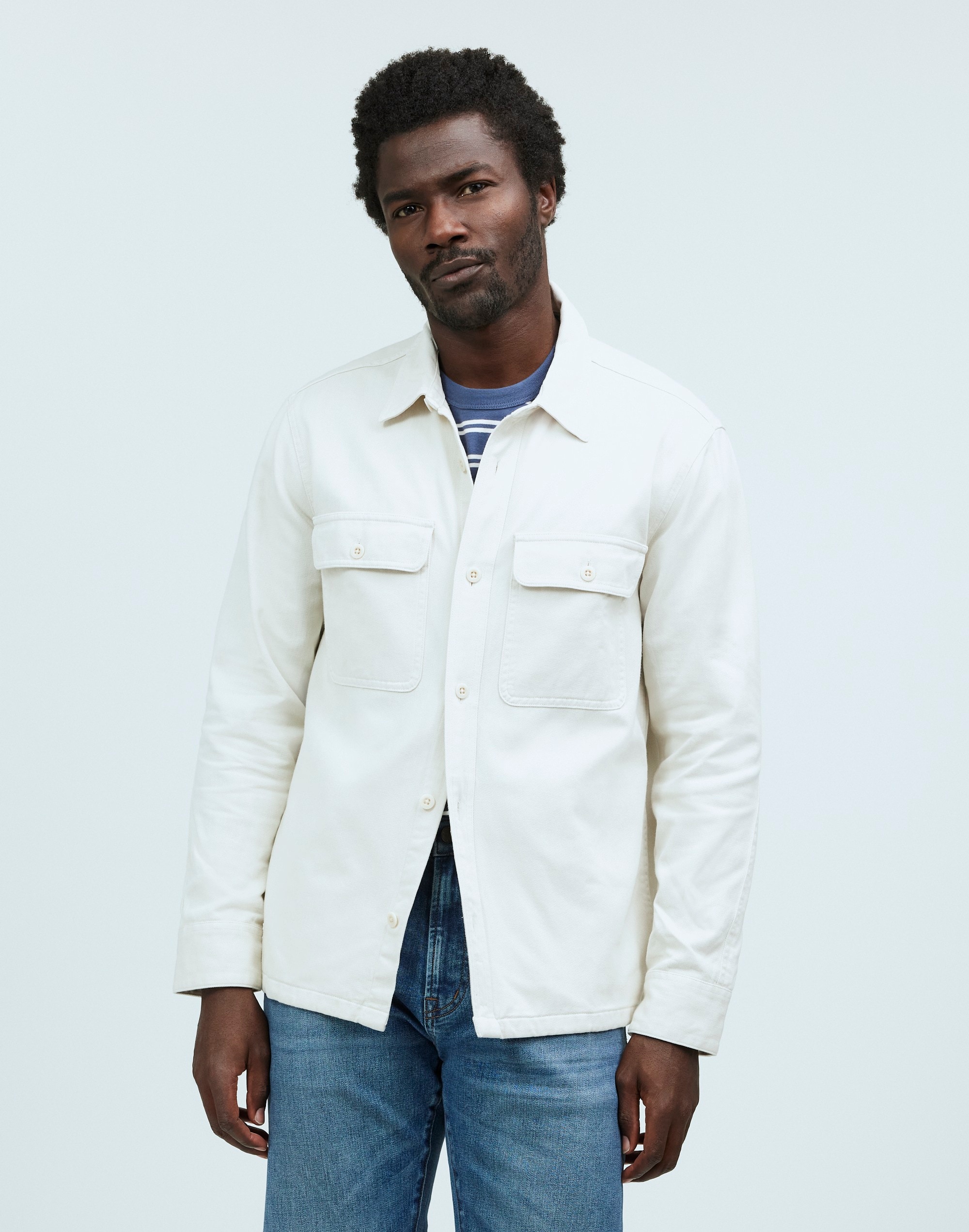 Straight Hem Garment-Dyed Work Shirt | Madewell