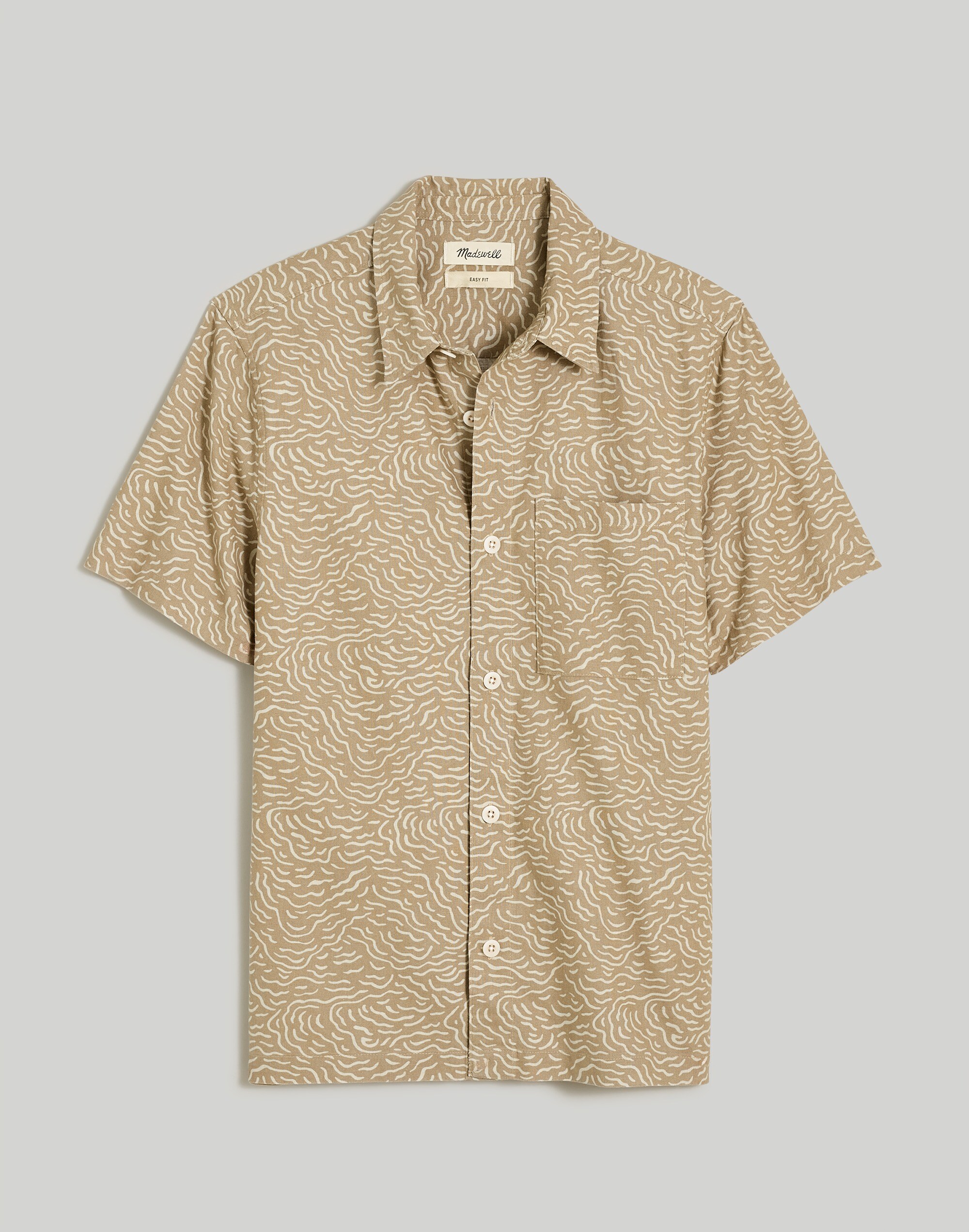 Easy Short-Sleeve Shirt Hemp-Cotton Blend