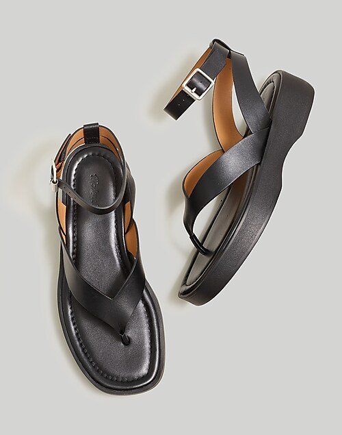 Buy NEXT Forever Comfort Leather Embellished Toe Thong Flat Sandals Online