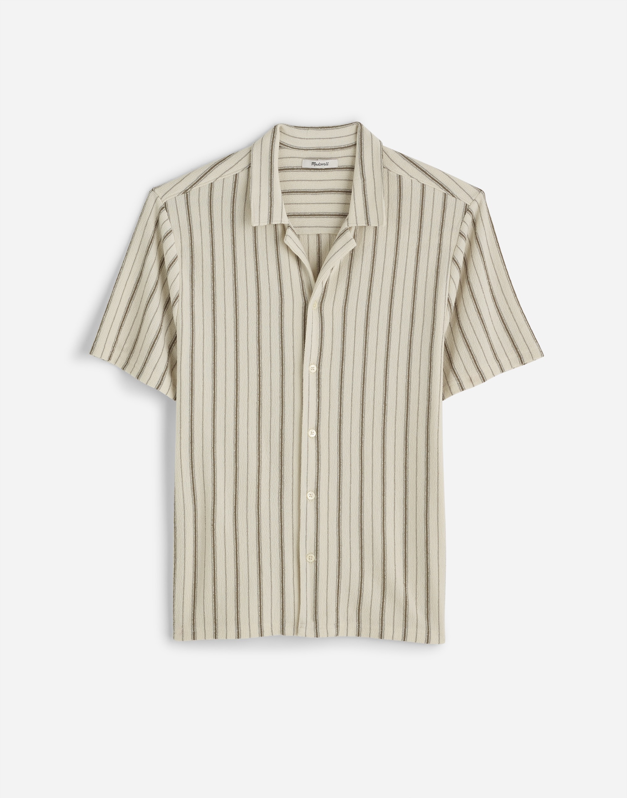 Easy Short-Sleeve Shirt Stripe Jacquard | Madewell