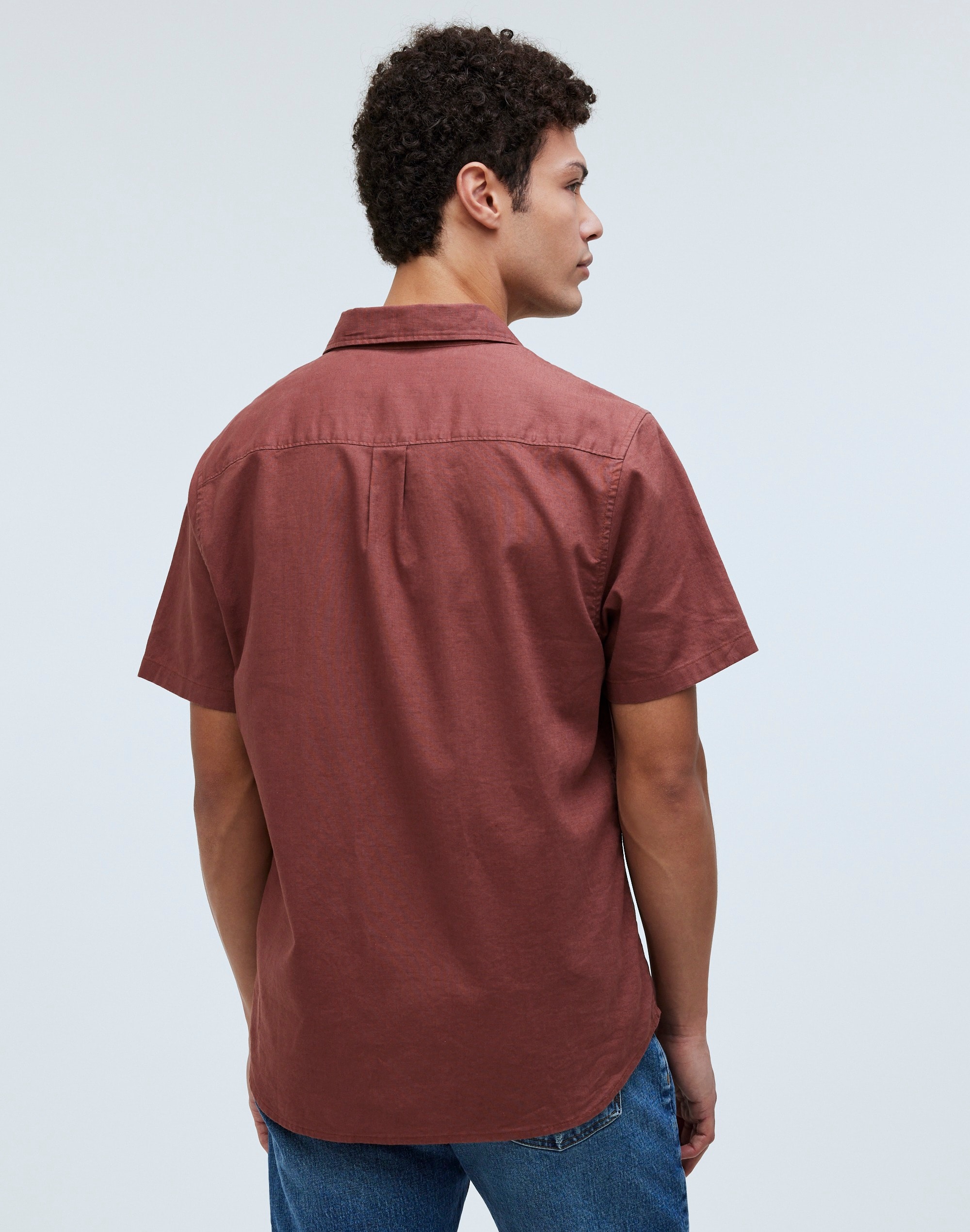 Perfect Short-Sleeve Shirt Hemp-Cotton Blend