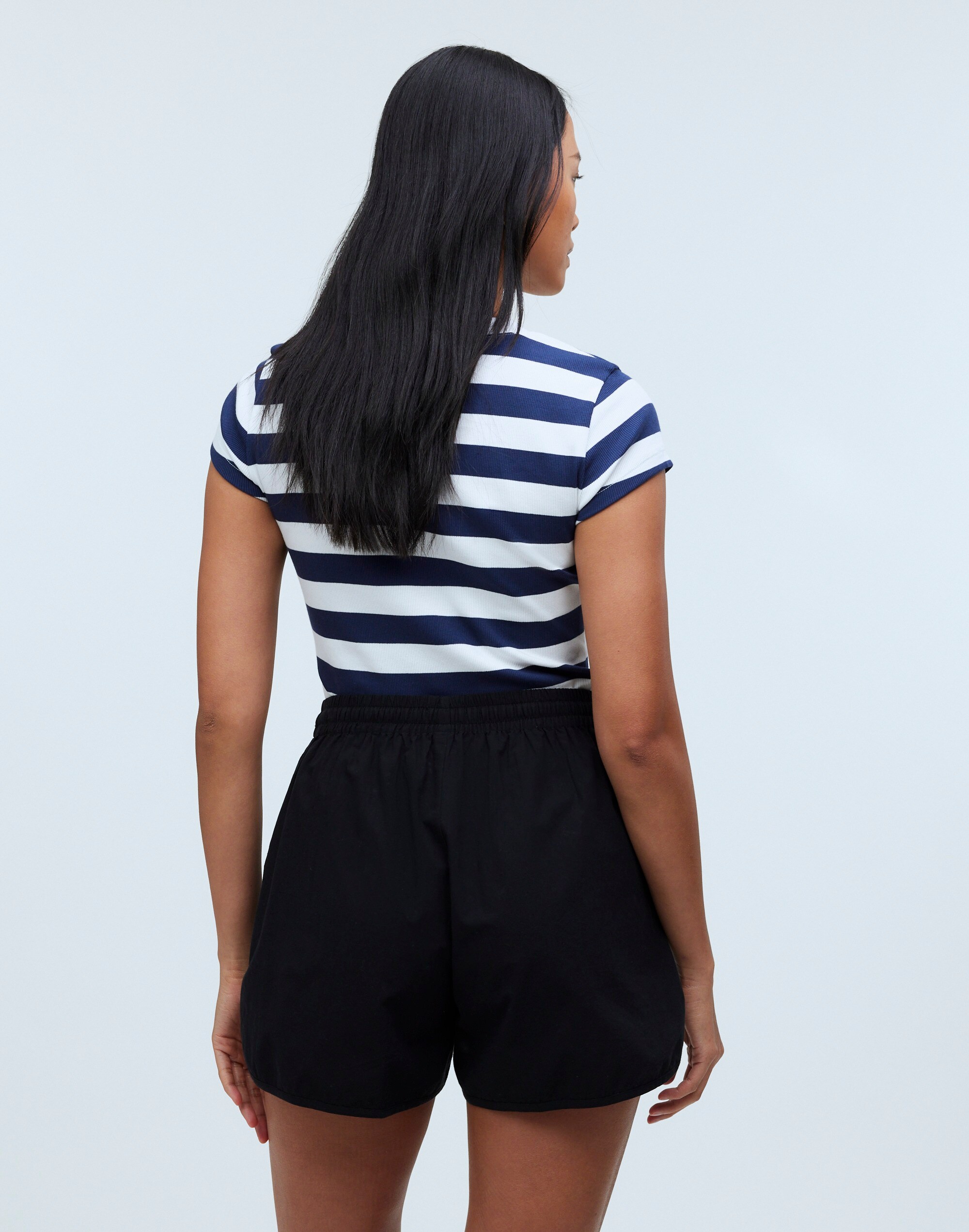 Crinkle Cotton Dolphin-Hem Shorts | Madewell