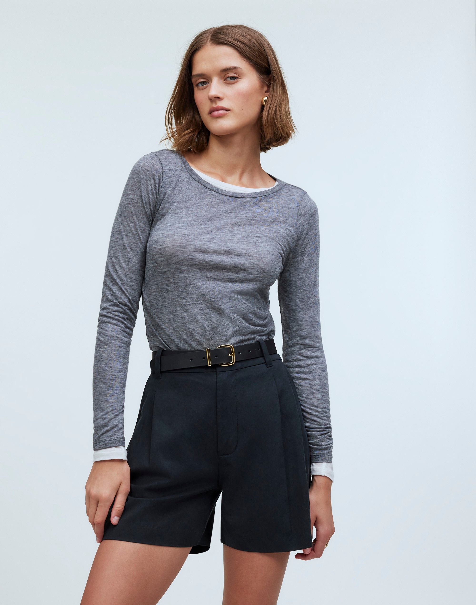 The Harlow Short Drapey Twill | Madewell