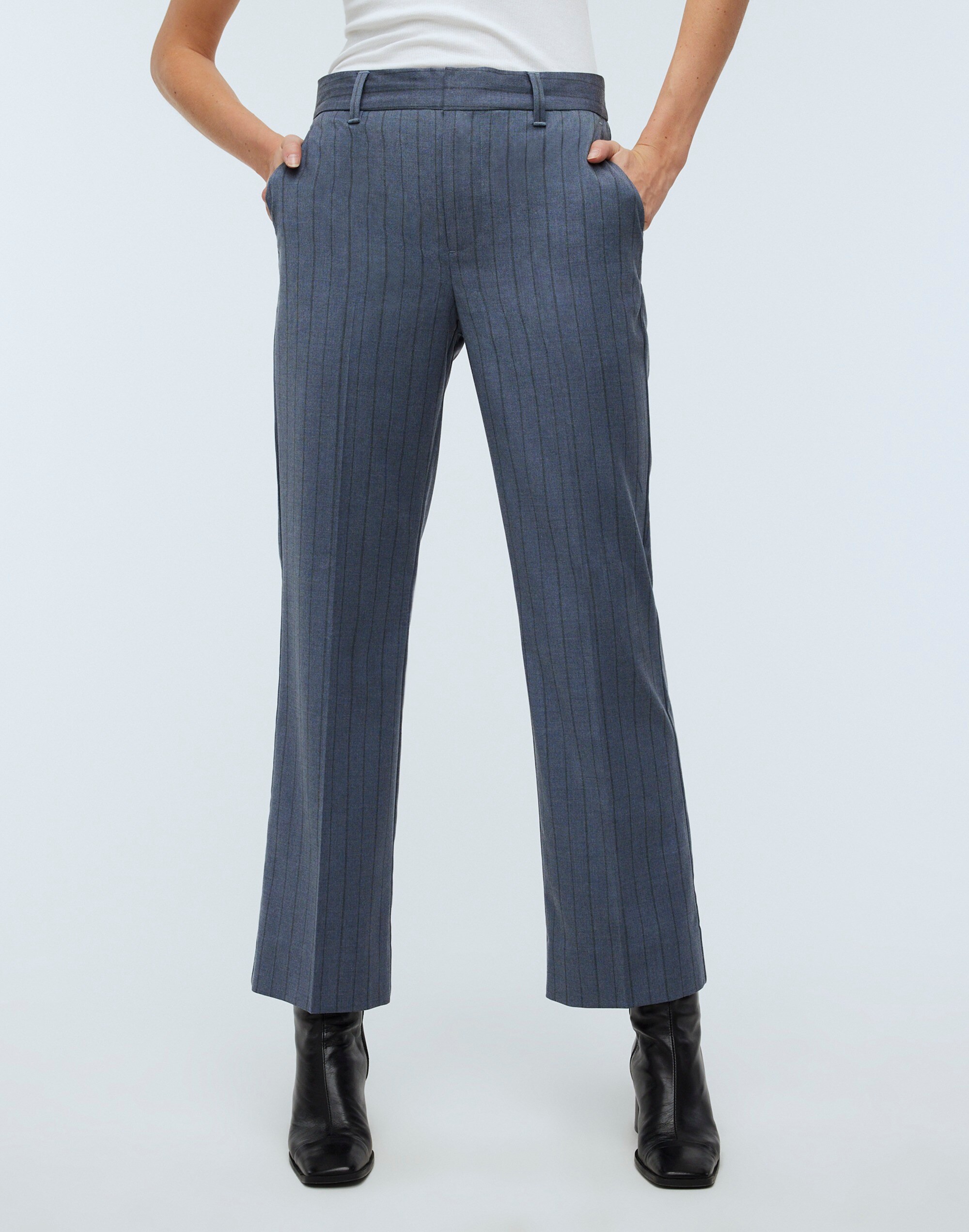Flare Ankle Pants Pinstripe
