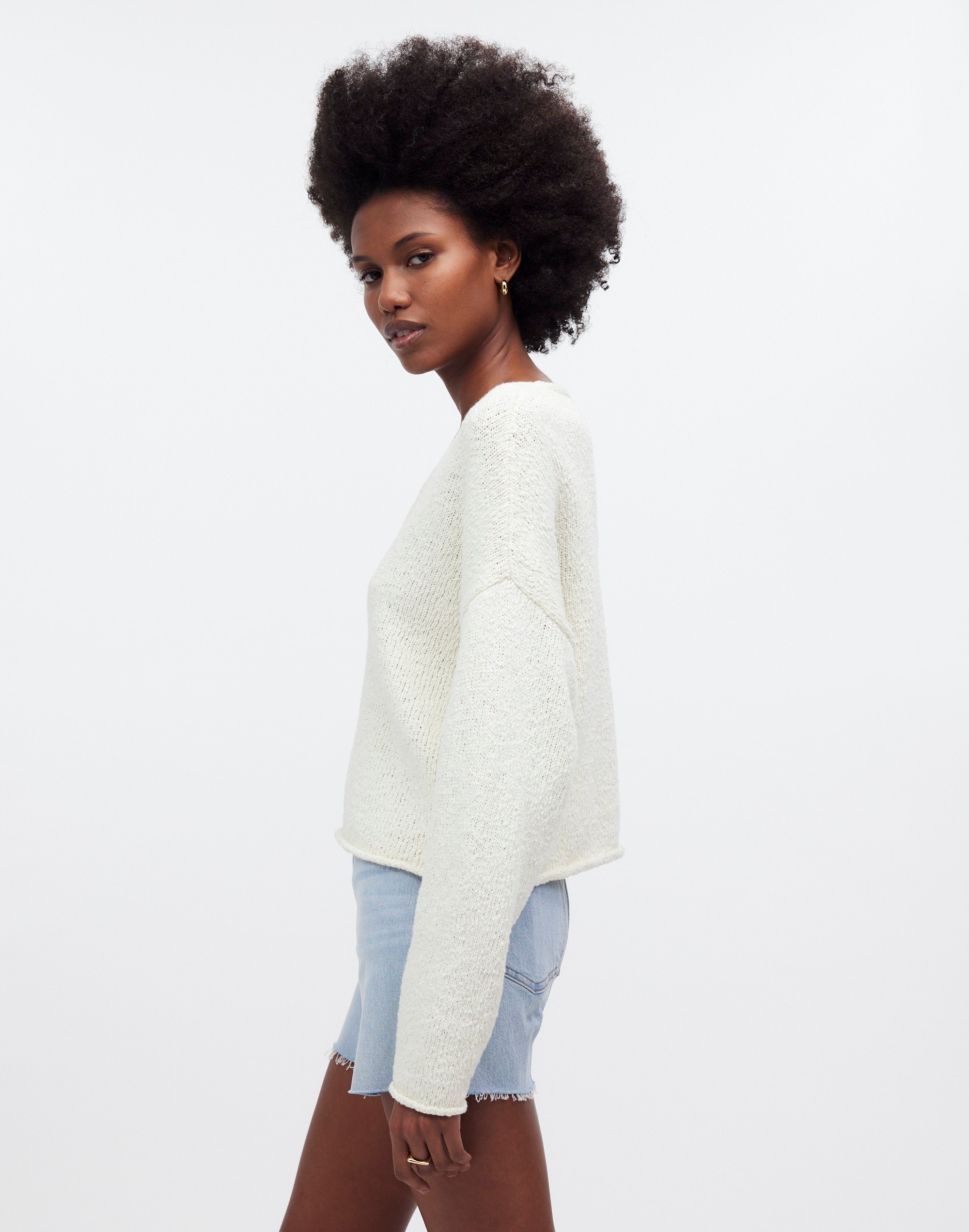 Deep-V Boxy Sweater | Madewell