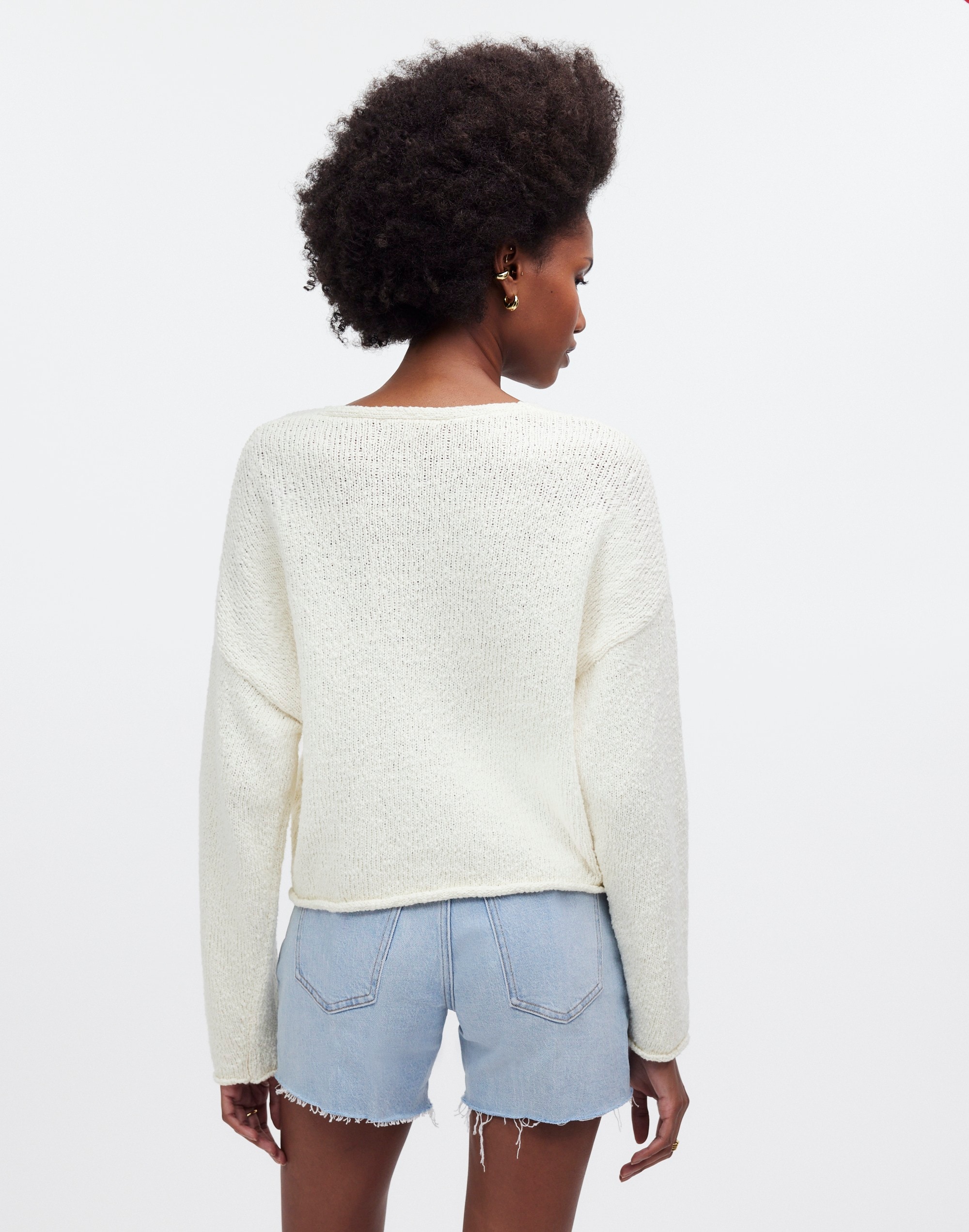 Deep-V Boxy Sweater | Madewell