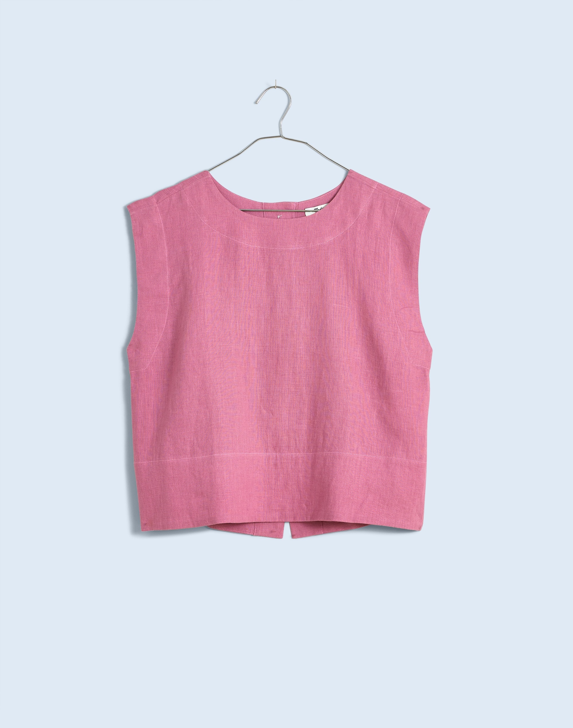 Bateau-Neck Tank 100% Linen | Madewell