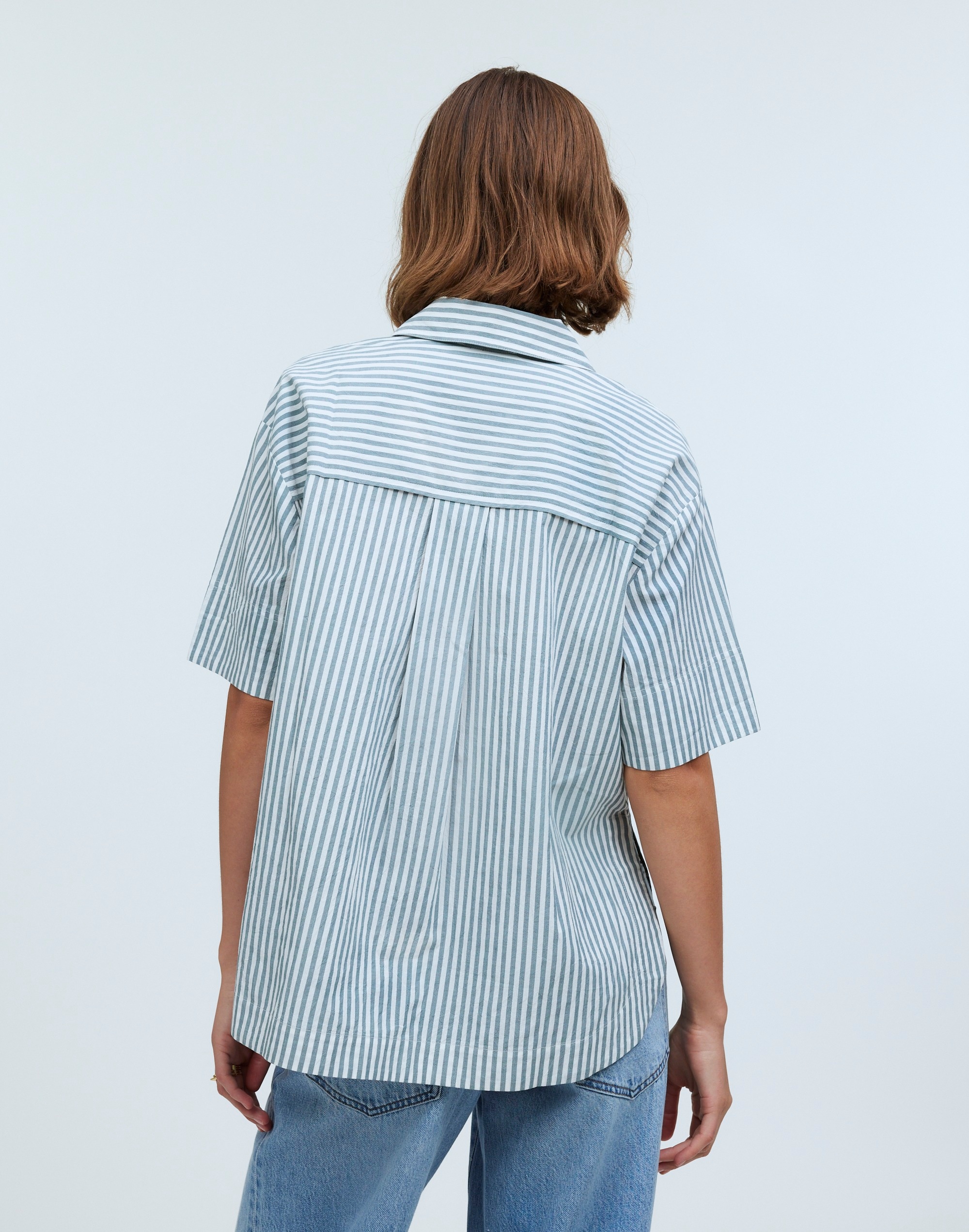 Oversized Boxy Button-Up Shirt Signature Poplin | Madewell