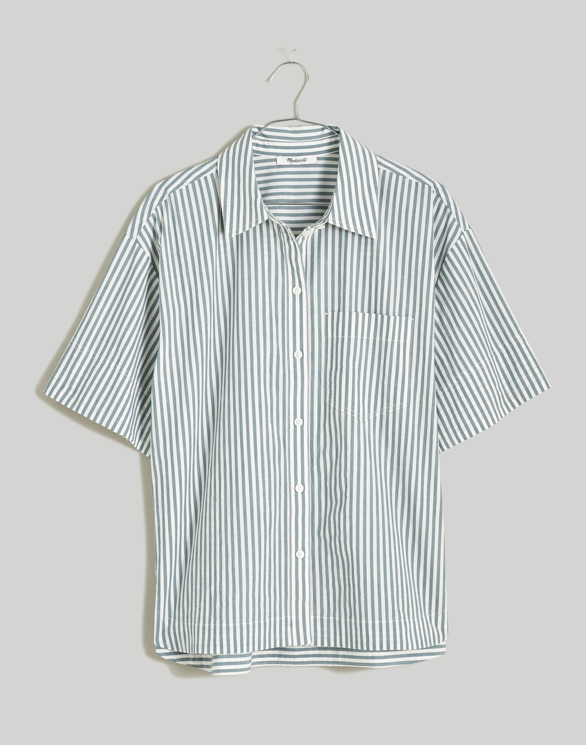 Oversized Boxy Button-Up Shirt Signature Poplin | Madewell