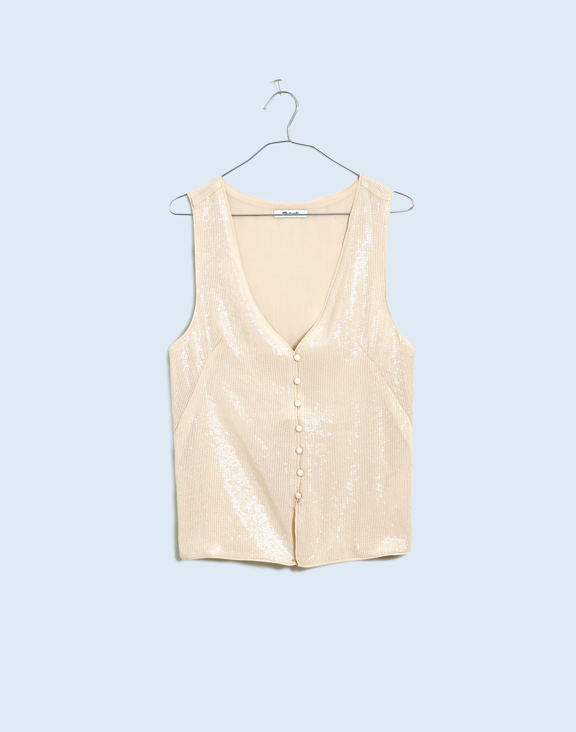 Sequin Cutaway Vest Top | Madewell