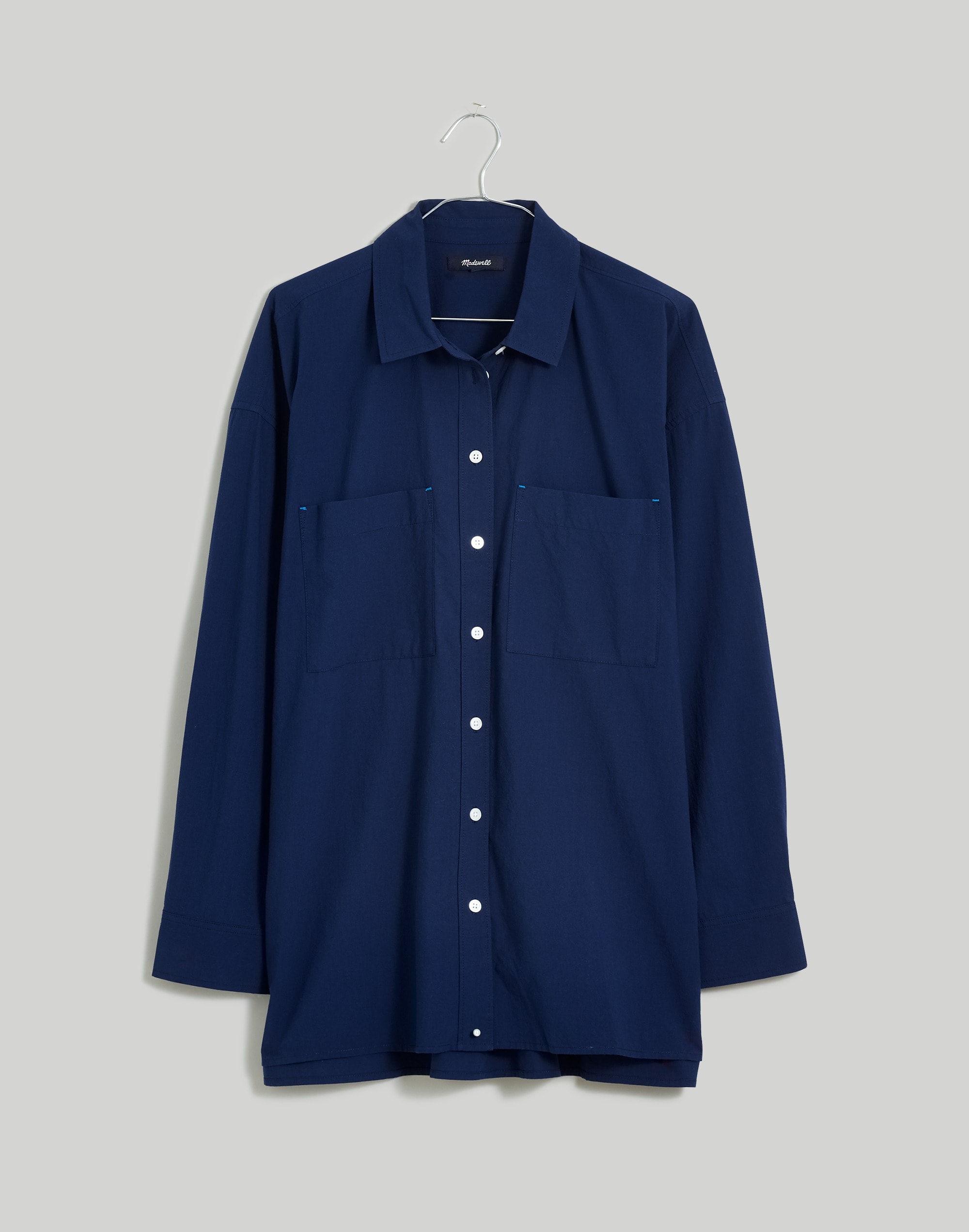 The Oversized Straight Hem Shirt Signature Poplin | Madewell