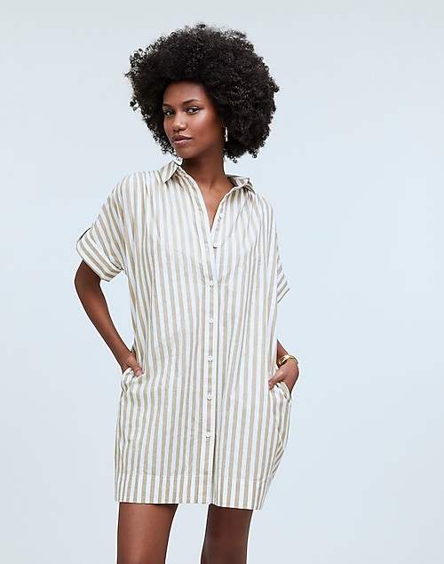 ASOS DESIGN collared button front mini shirt dress in 60's print