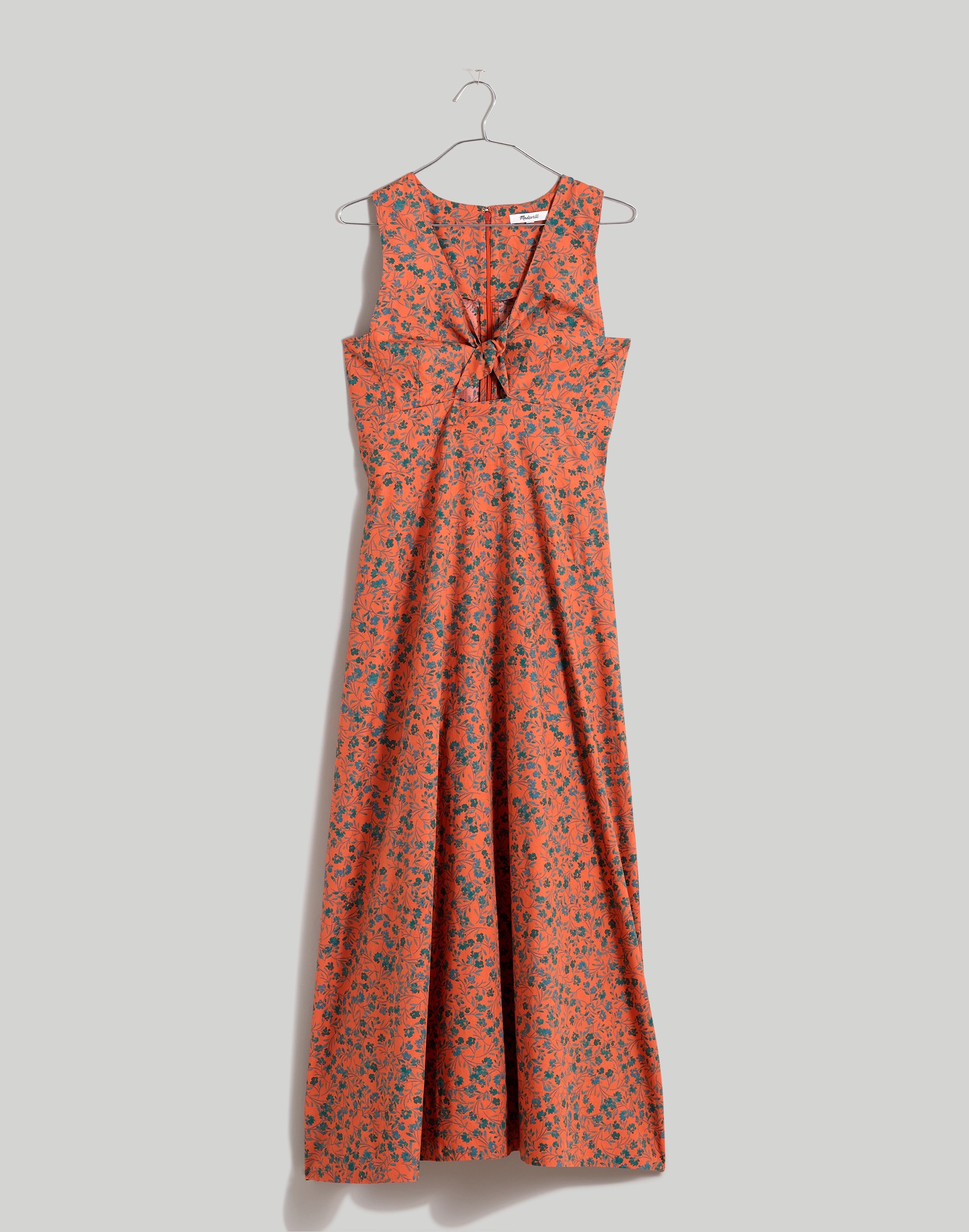 Twist-Front Midi Dress Floral | Madewell