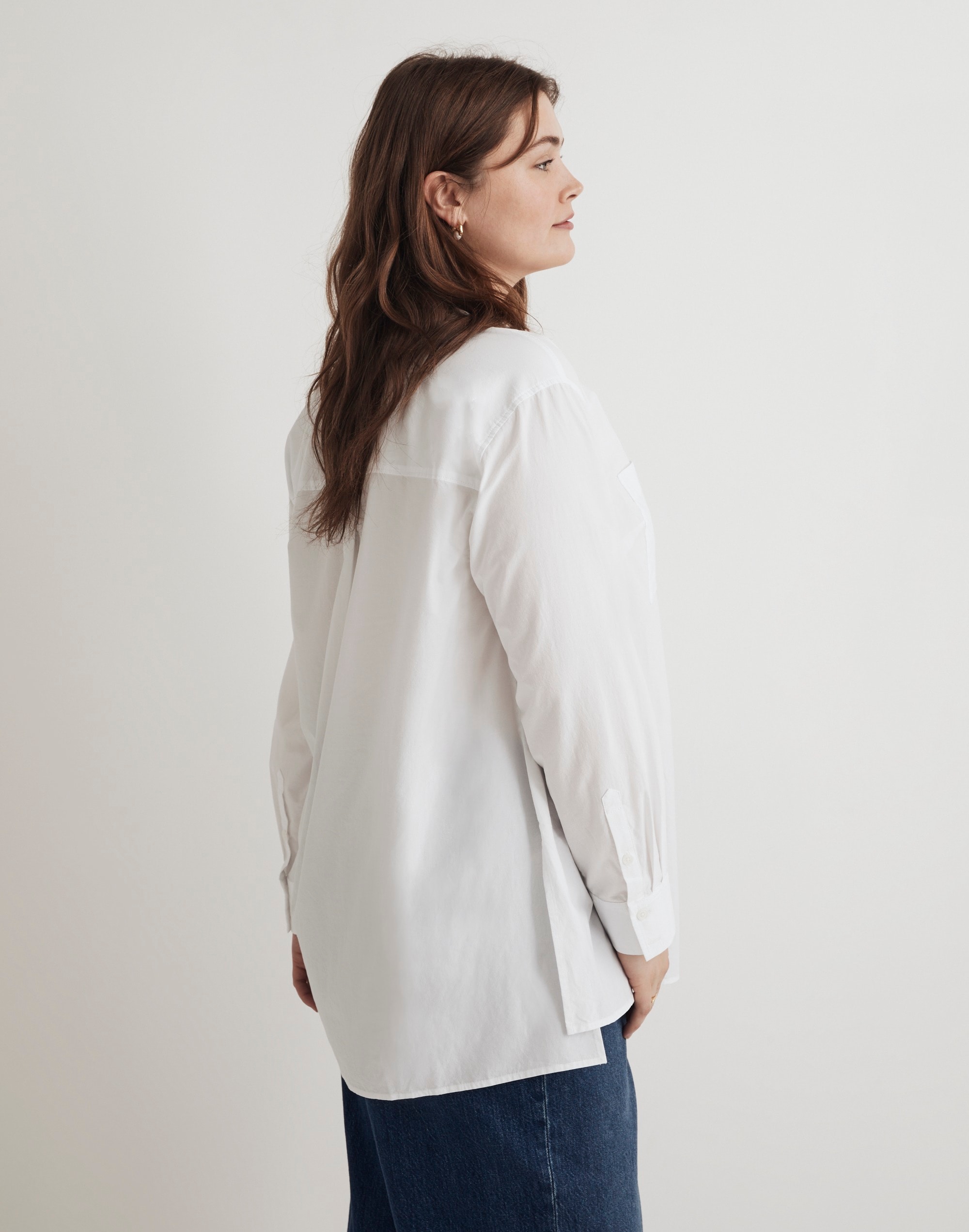 Plus Oversized Patch Pocket Shirt in Signature Poplin | Madewell