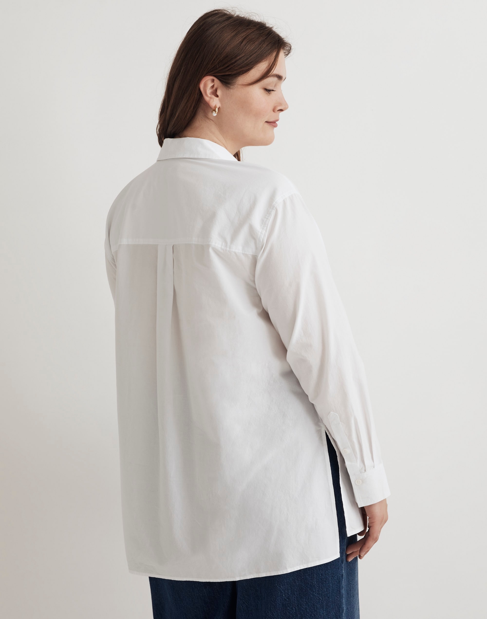 Plus Oversized Patch Pocket Shirt in Signature Poplin | Madewell