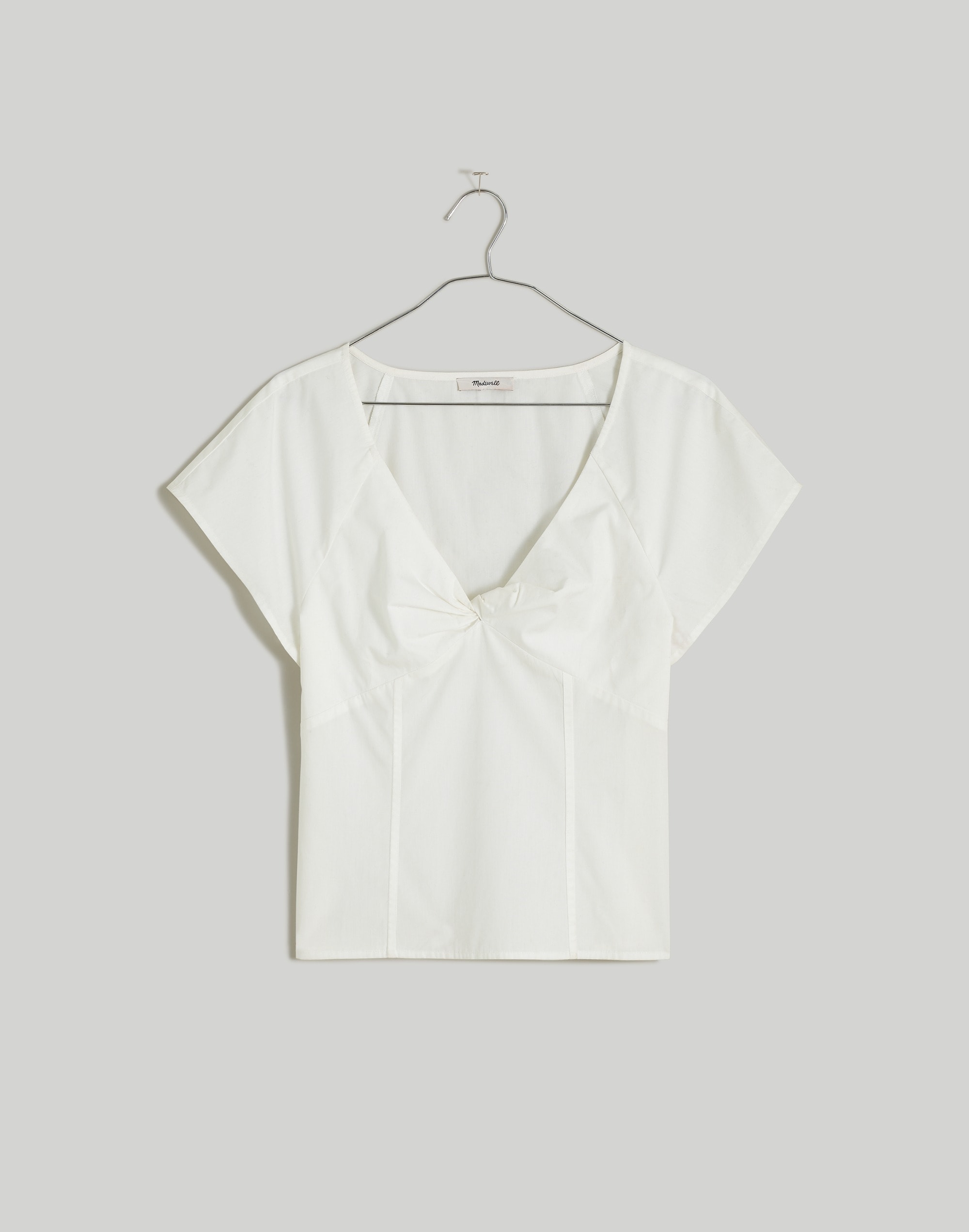 Plus Twist-Front Seamed Top Poplin | Madewell