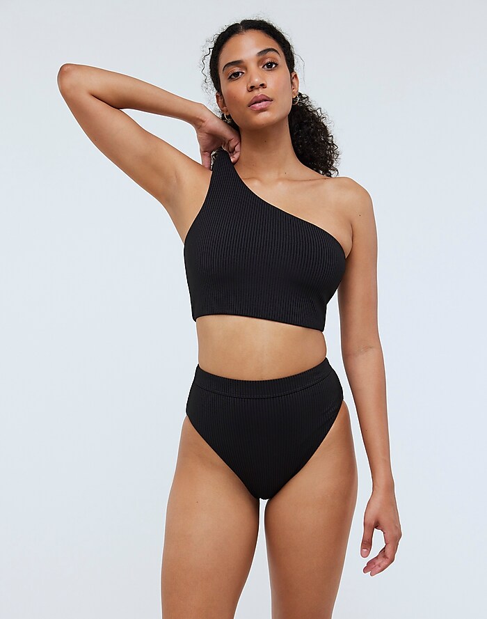 Madewell Second Wave Ribbed Cami One-Piece Swimsuit