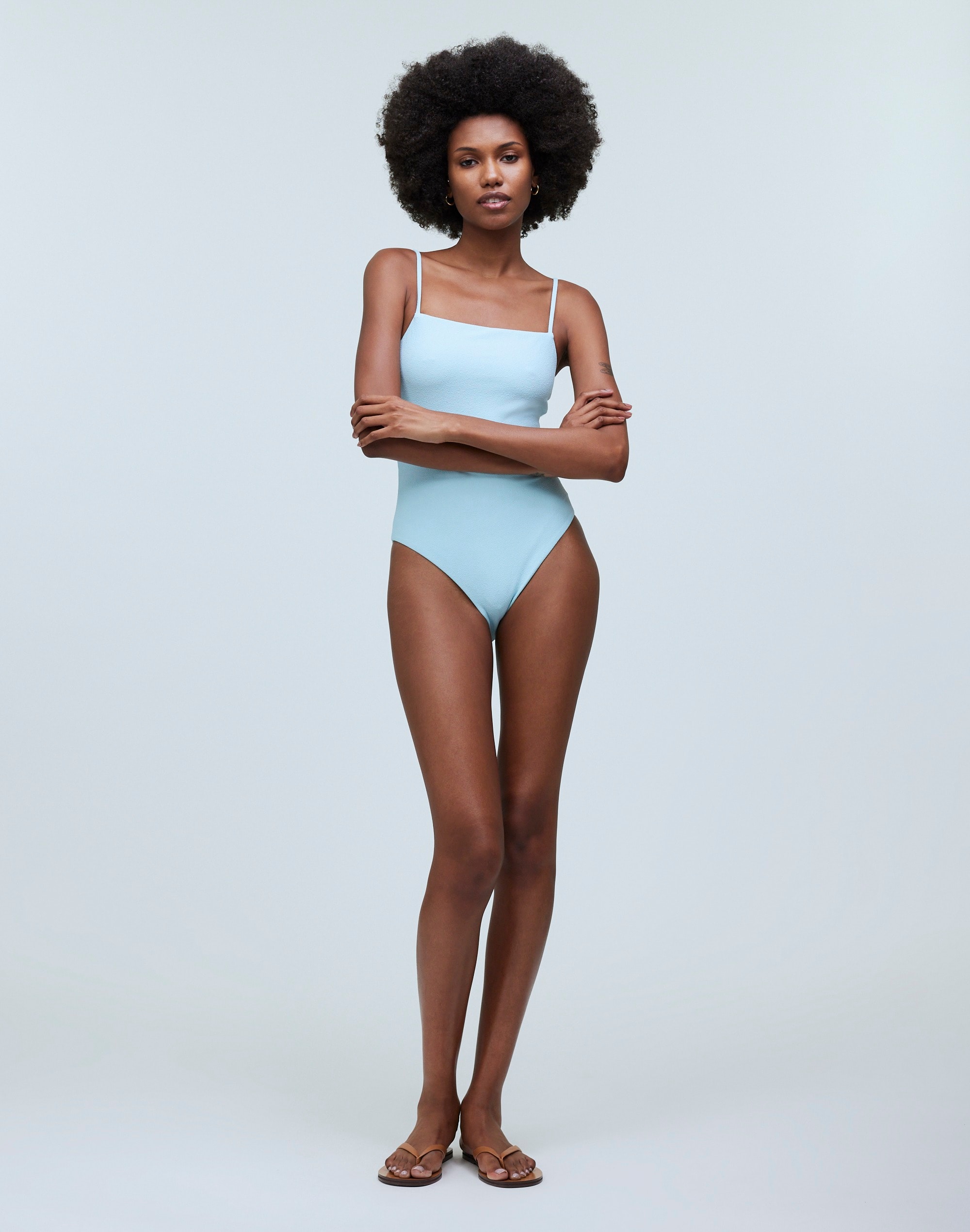 Square-Neck One-Piece Swimsuit
