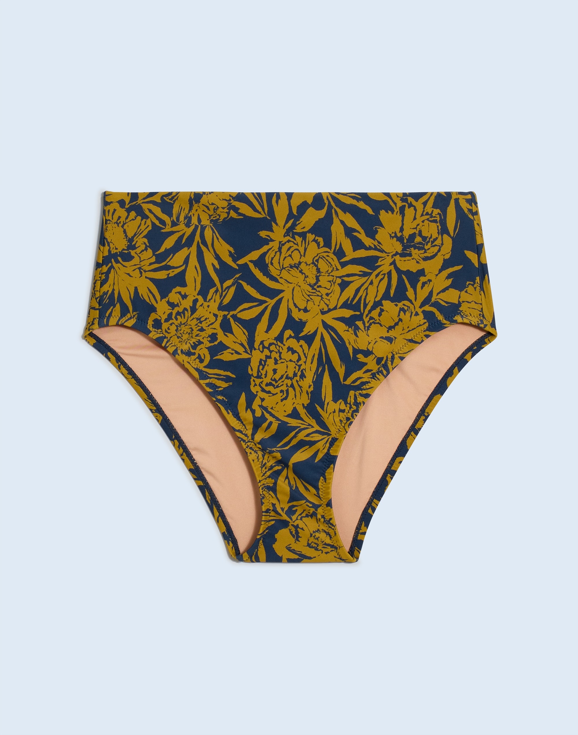 High-Waisted Bikini Bottom Floral