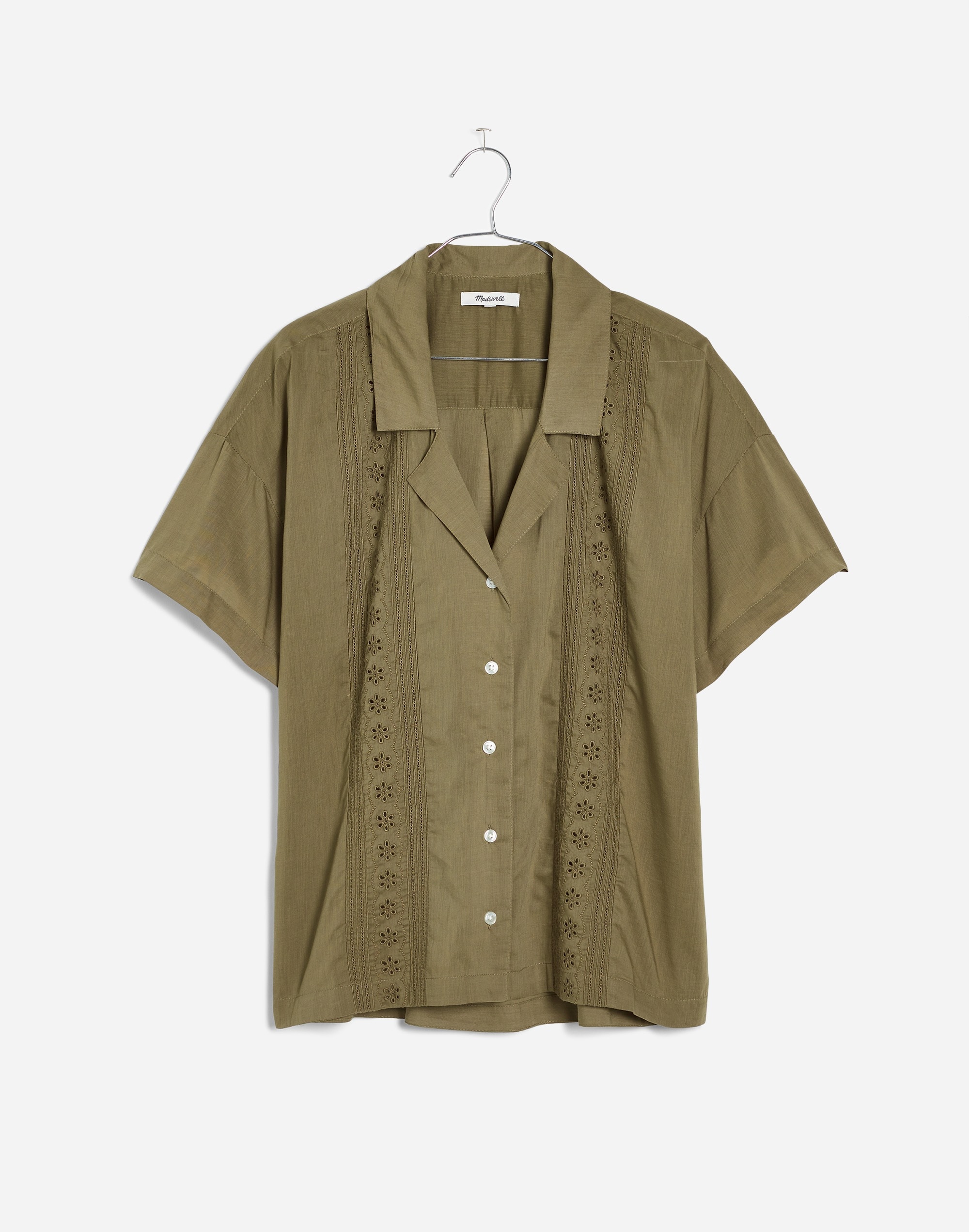 Embroidered Button-Front Cover-Up Shirt | Madewell