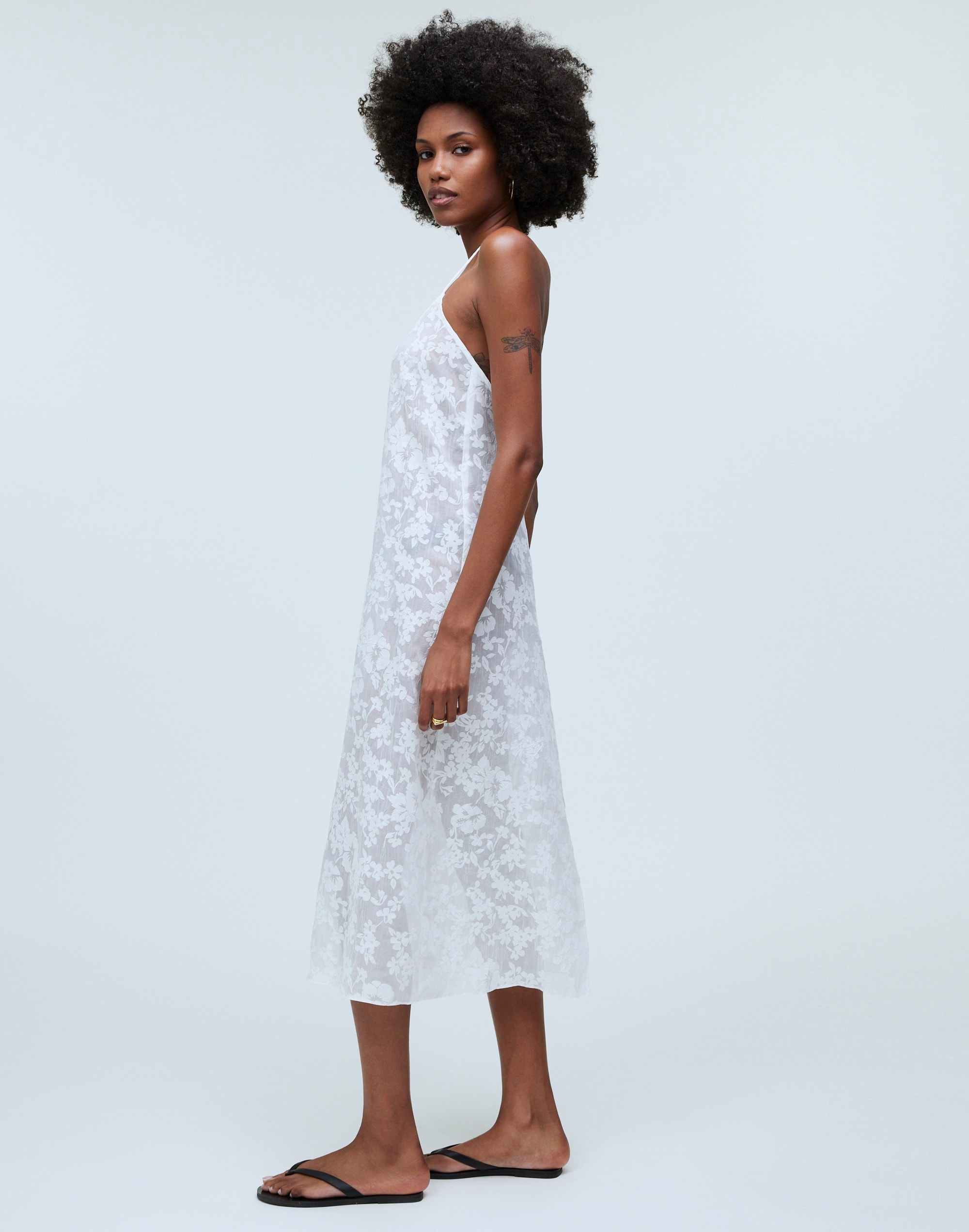 Floral Halter Cover-Up Midi Dress | Madewell