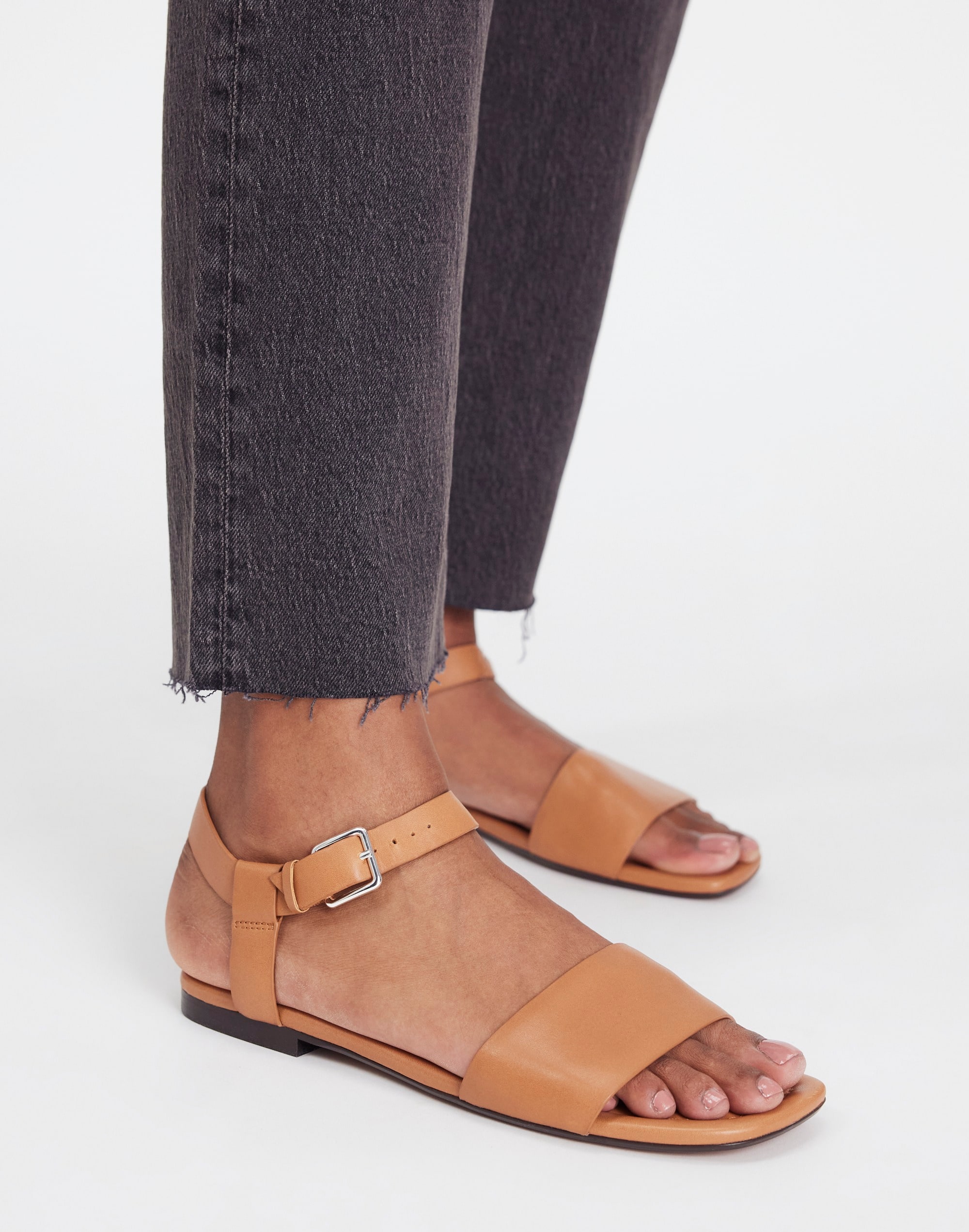 The Karla Ankle-Strap Sandal Leather