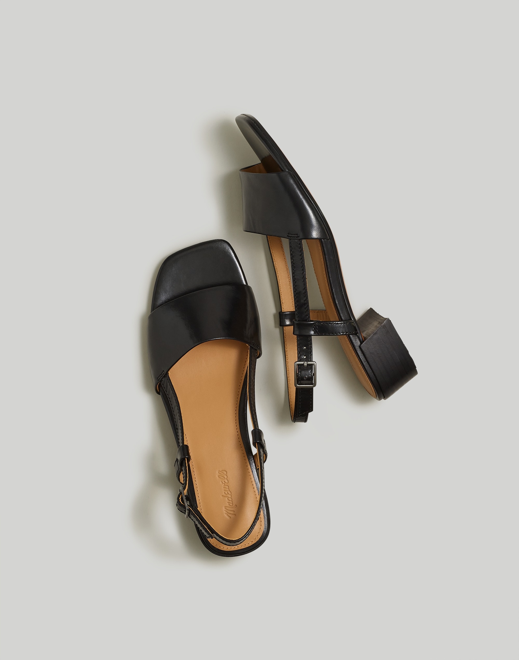 Leather slingback sandals