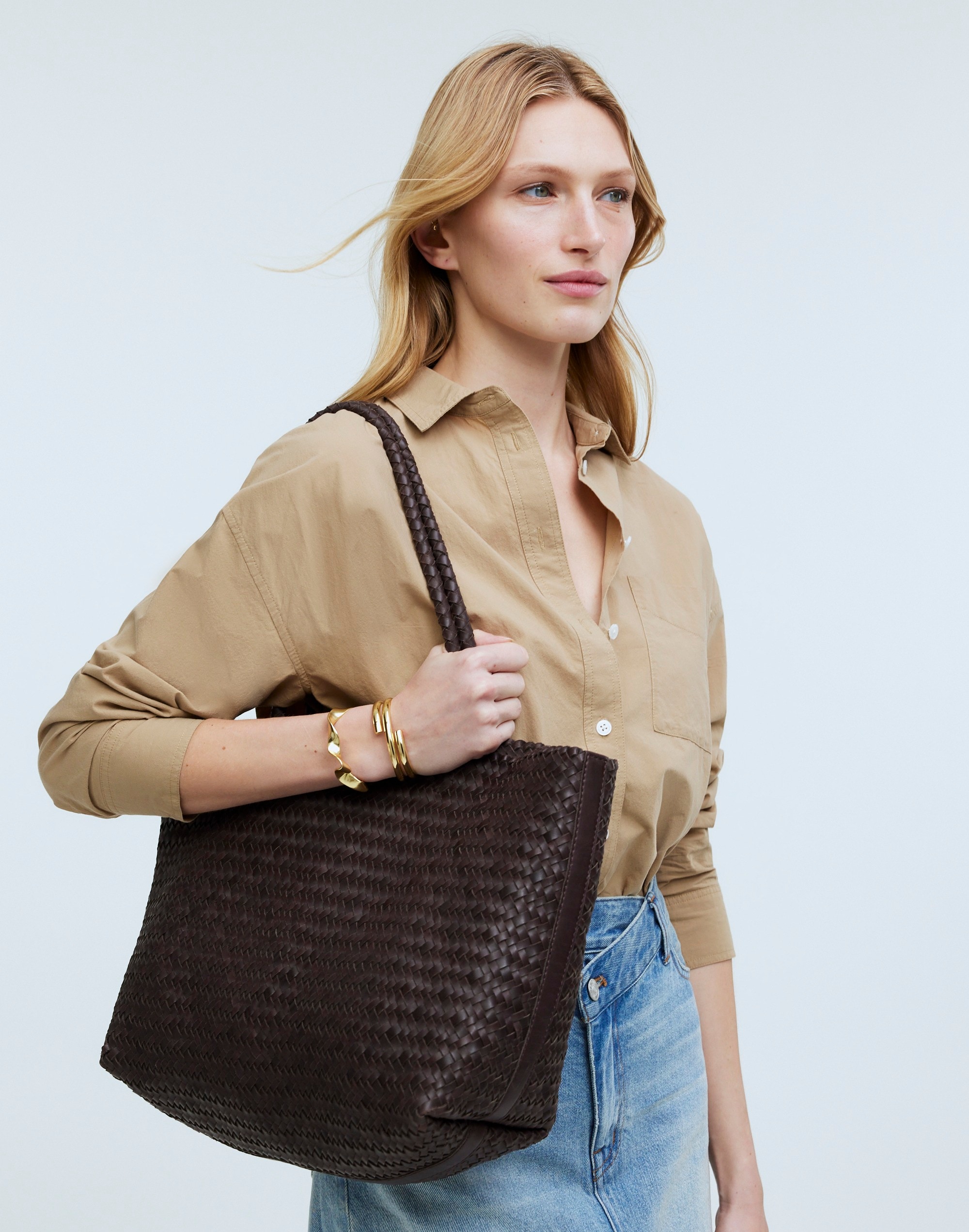 Handwoven Leather Tote