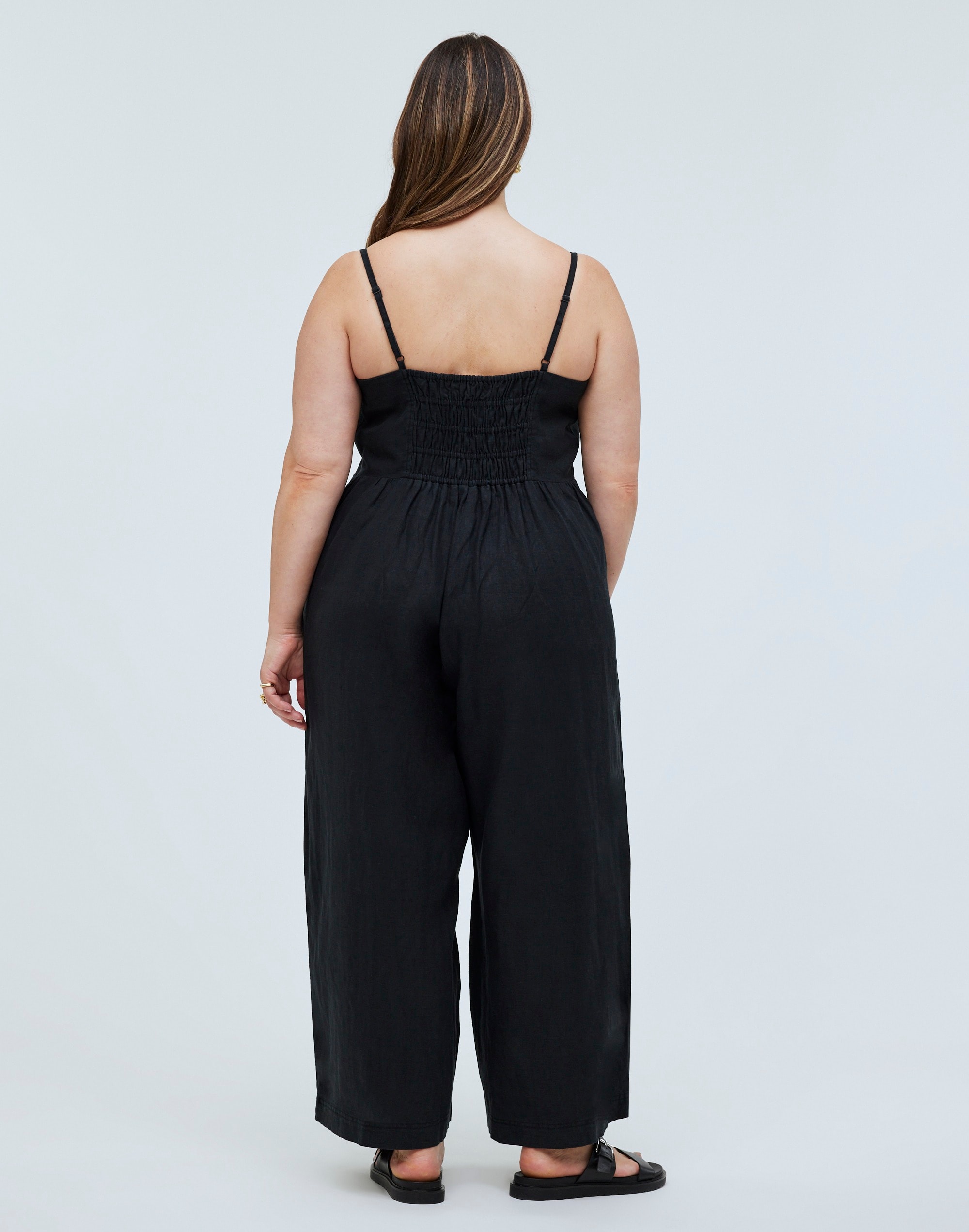 Plus Sleeveless Wide-Leg Jumpsuit in 100% Linen | Madewell