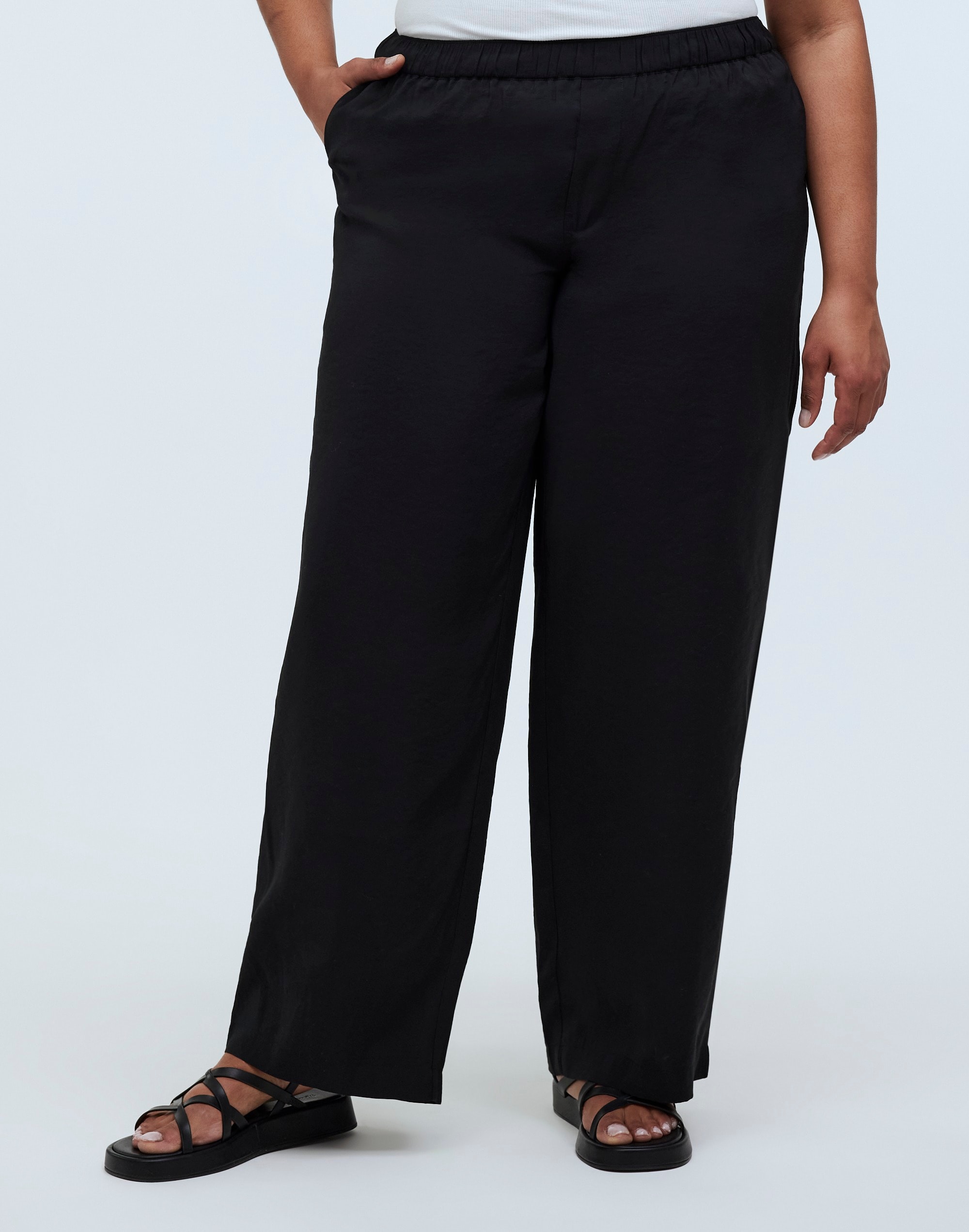 Plus Pull-On Wide-Leg Pants Softdrape | Madewell