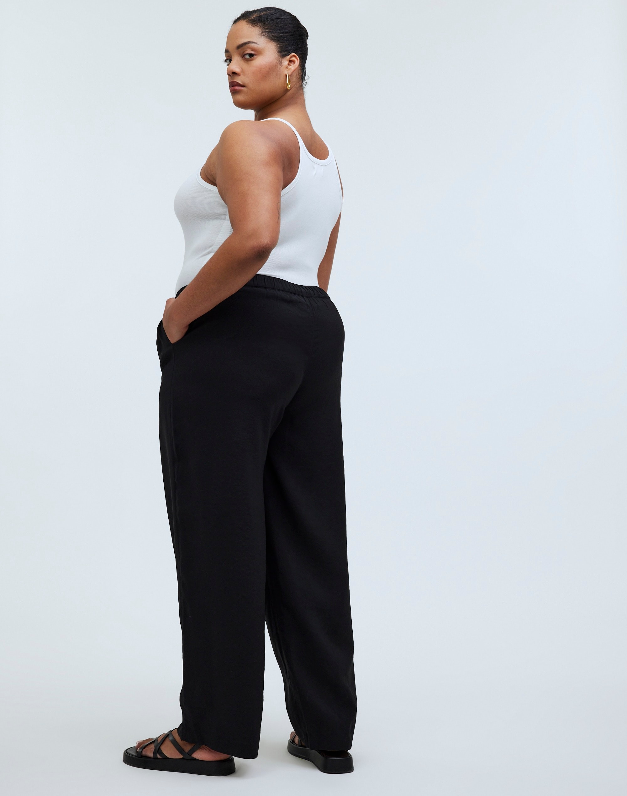 Plus Pull-On Wide-Leg Pants Softdrape | Madewell