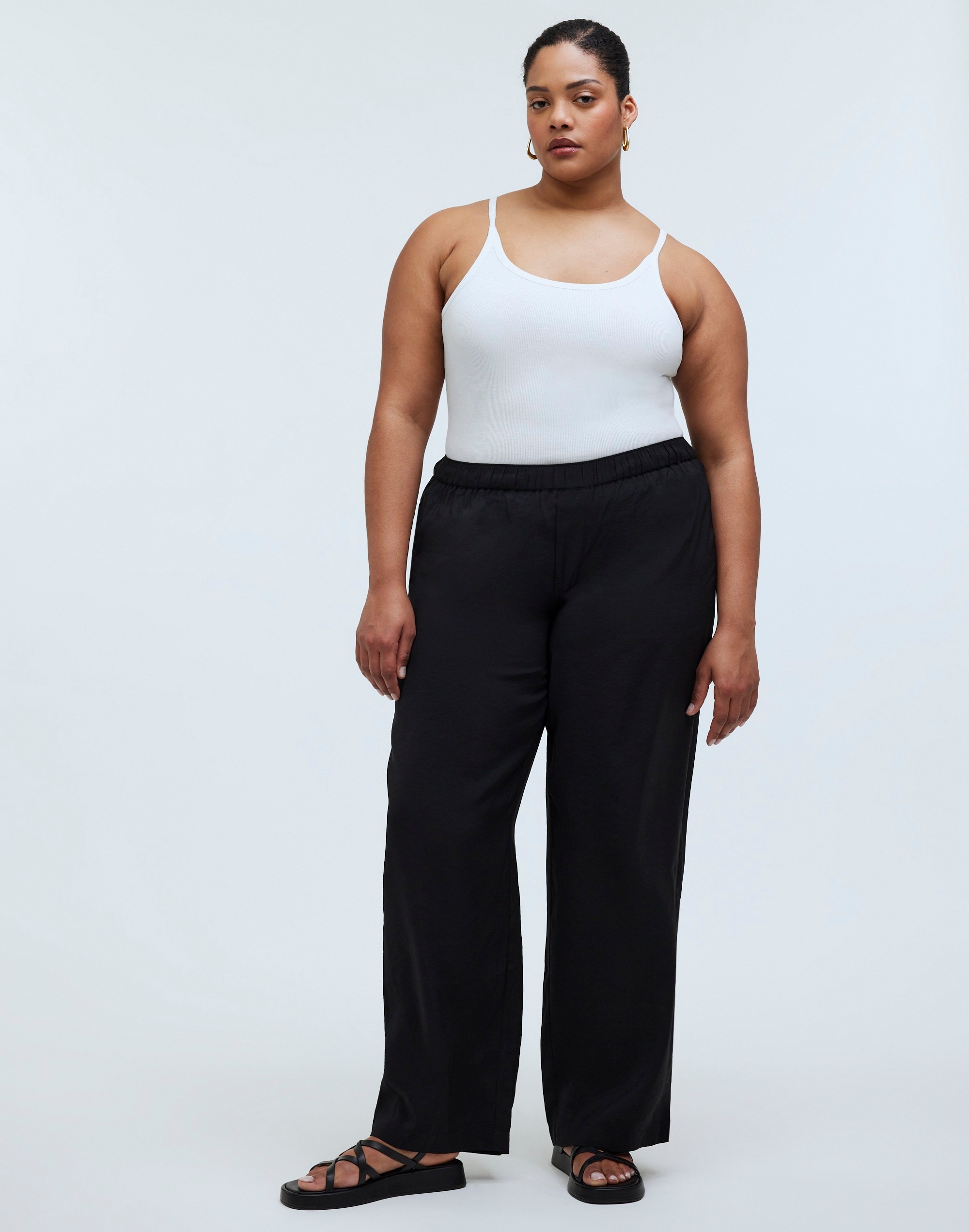 Plus Pull-On Wide-Leg Pants in Softdrape | Madewell