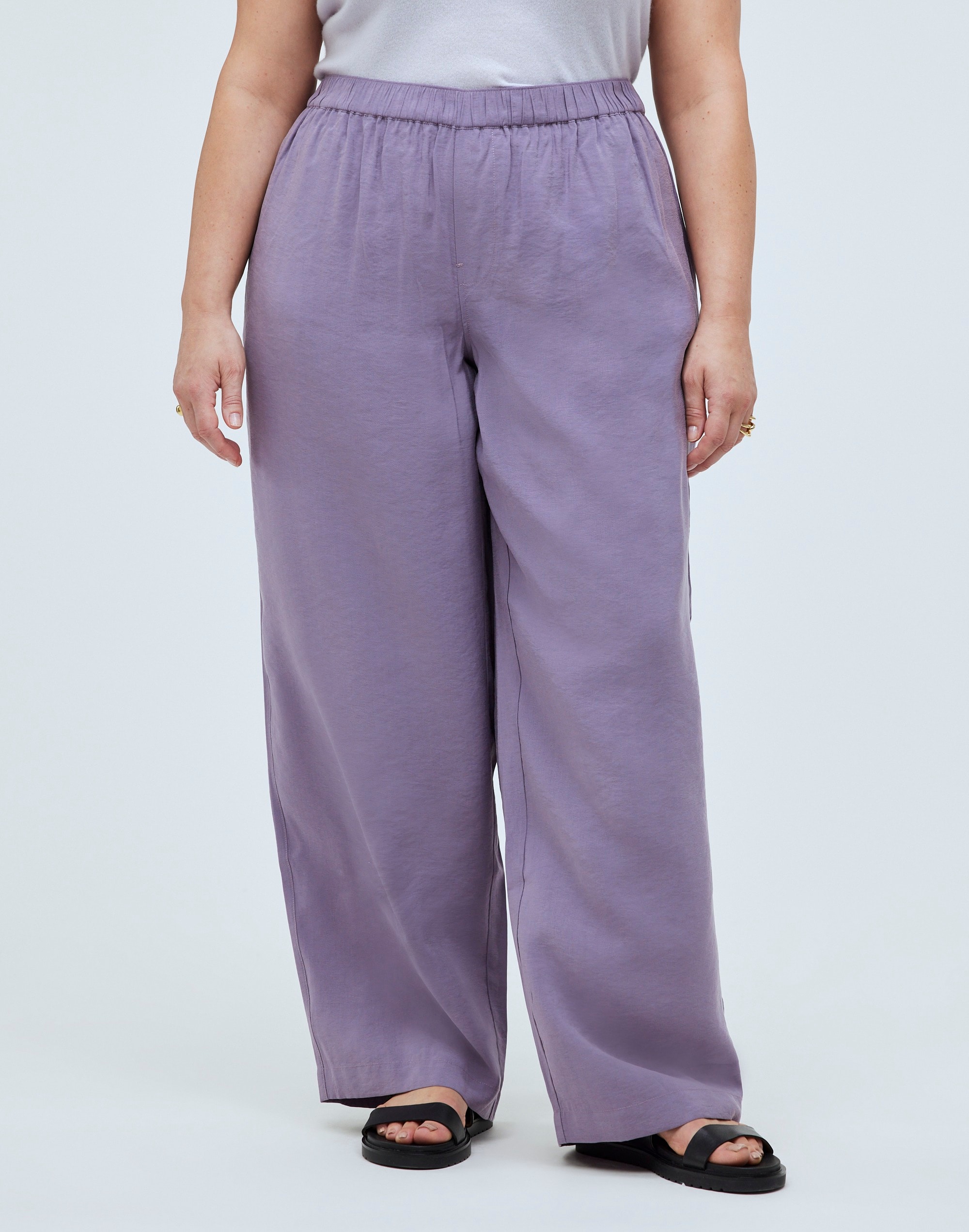 Plus Pull-On Wide-Leg Pants Softdrape | Madewell