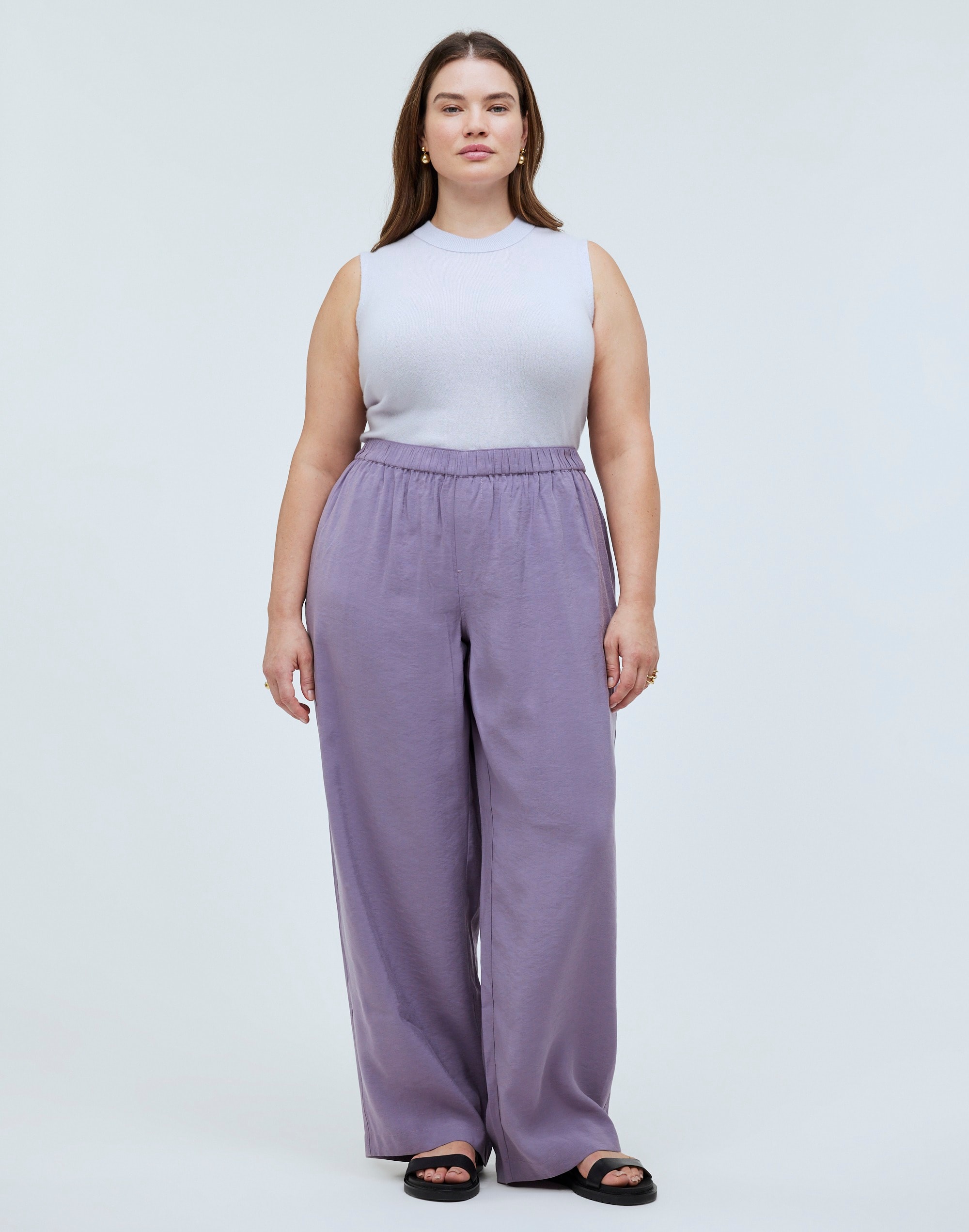 Plus Pull-On Wide-Leg Pants Softdrape | Madewell